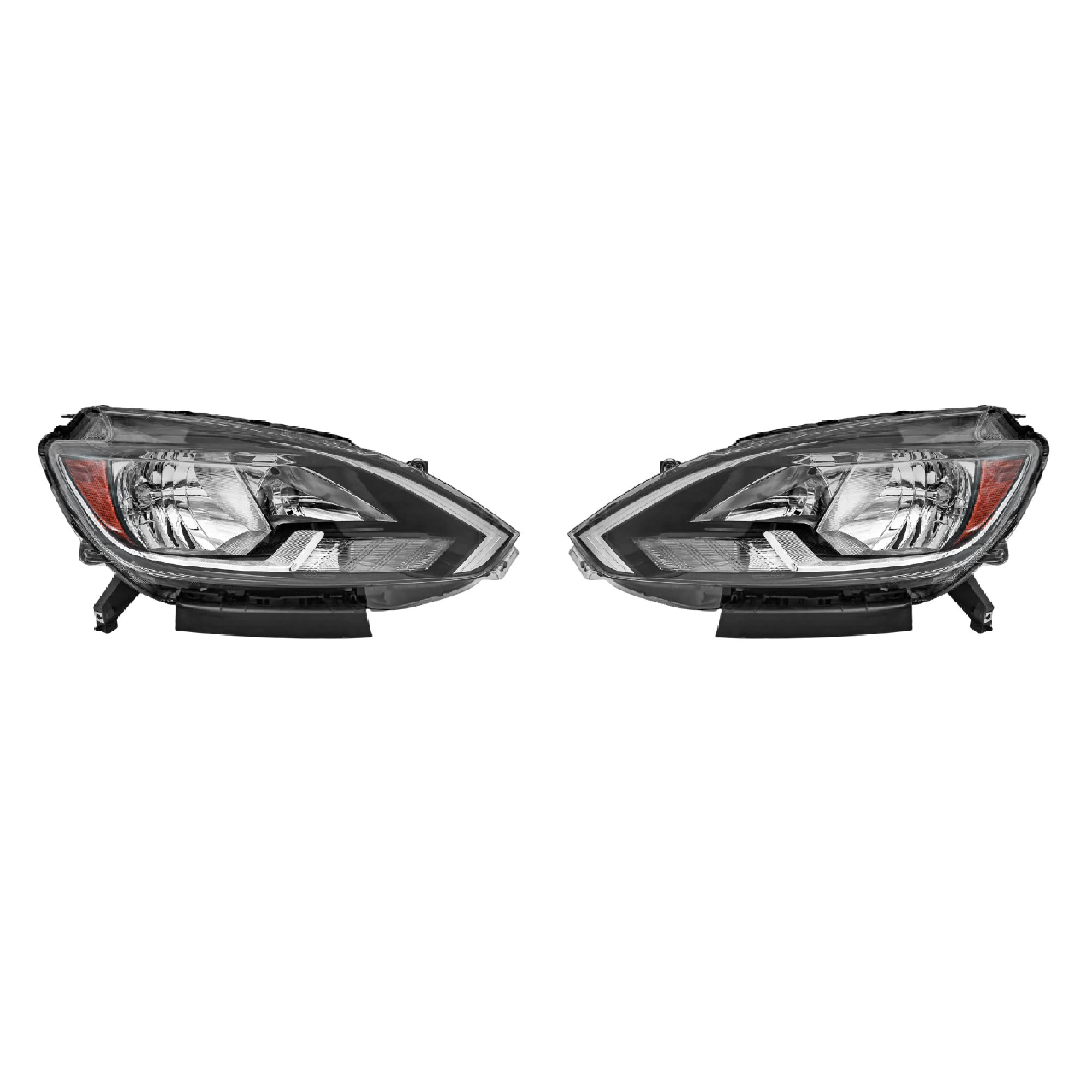 Par Faros Nissan sentra 2017–2019 Con cuarto lateral