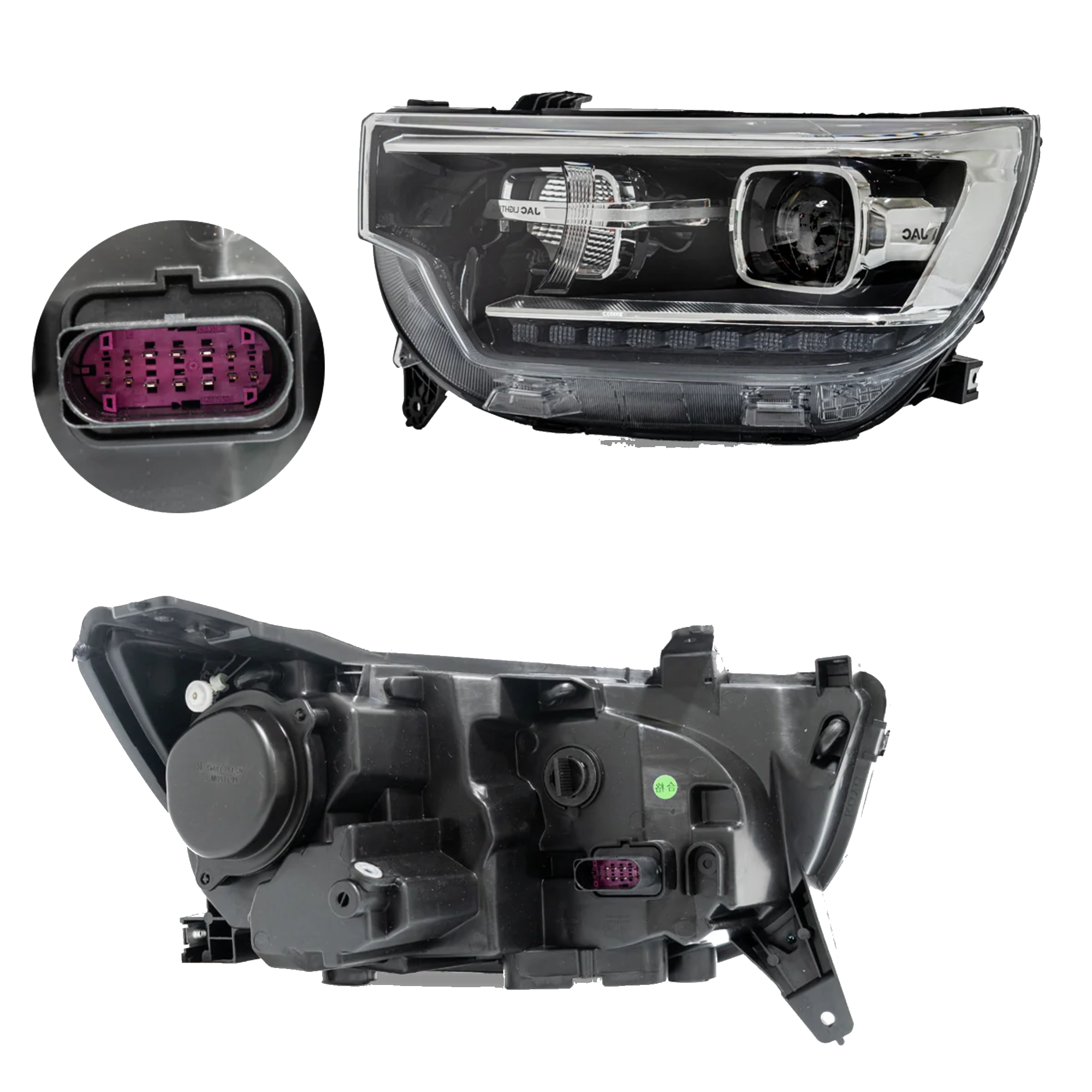 Faro Izquierdo Jac Frison T8 2020–2025 halogeno Con luz de dia