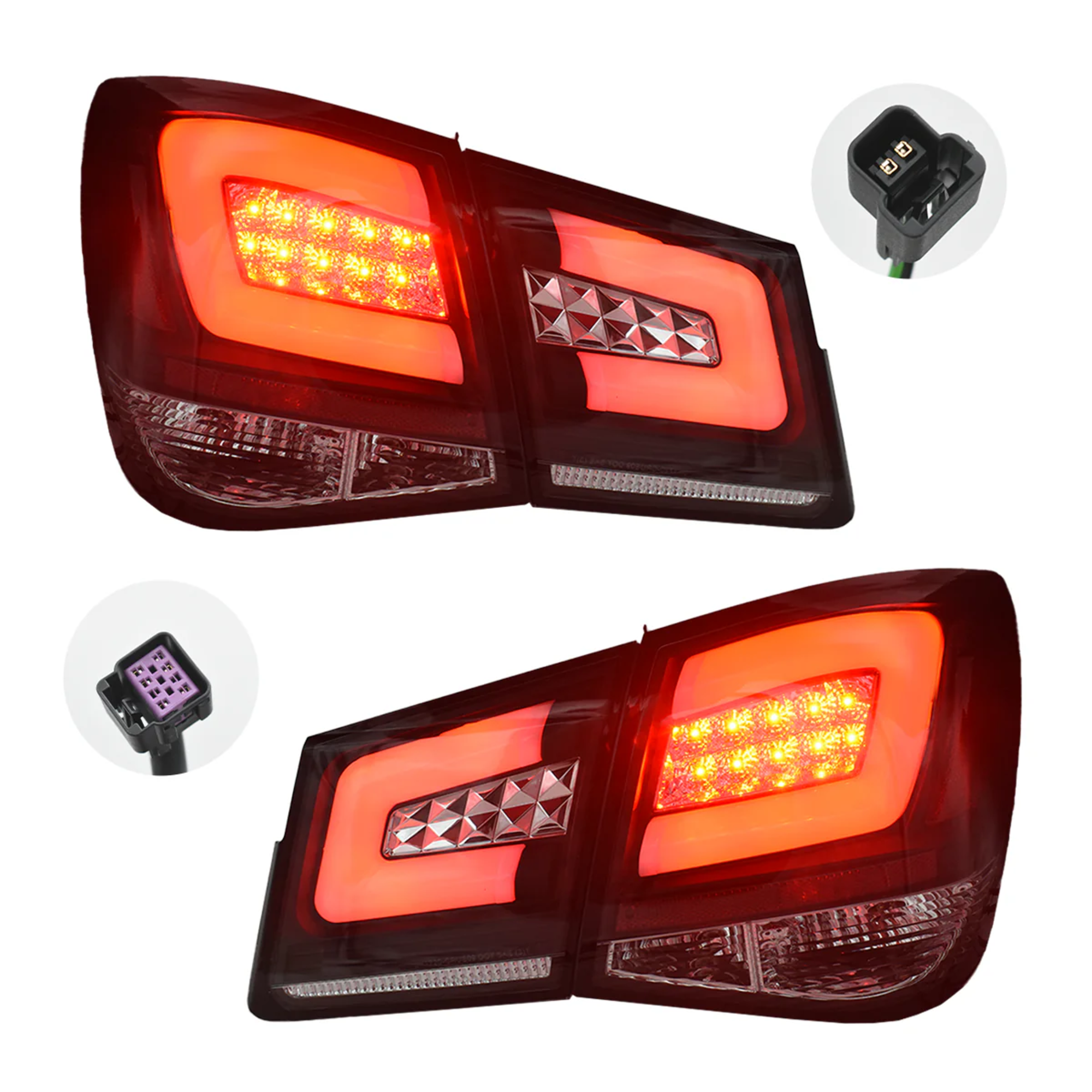Par de Calaveras chevrolet Cruze 2009-2014 LED Negras