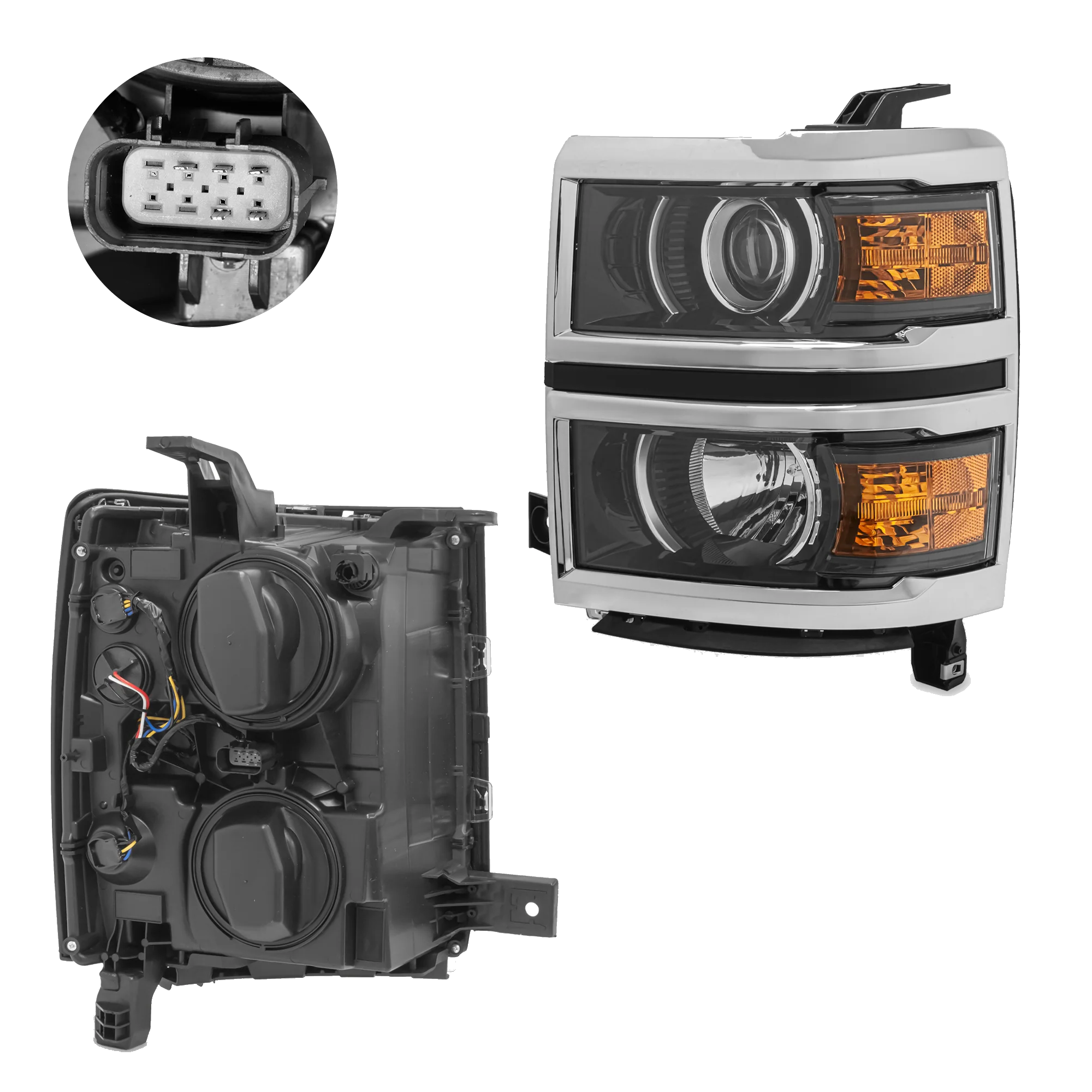 Faro Izquierdo Cheyenne Silverado cheyenne 2014–2015 Con lupa Con foco