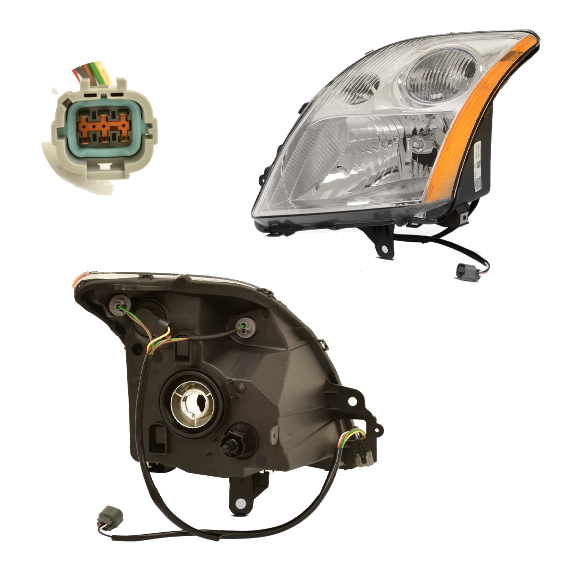 Faro Izquierdo Nissan Sentra 2007–2010 Fondo Cromado