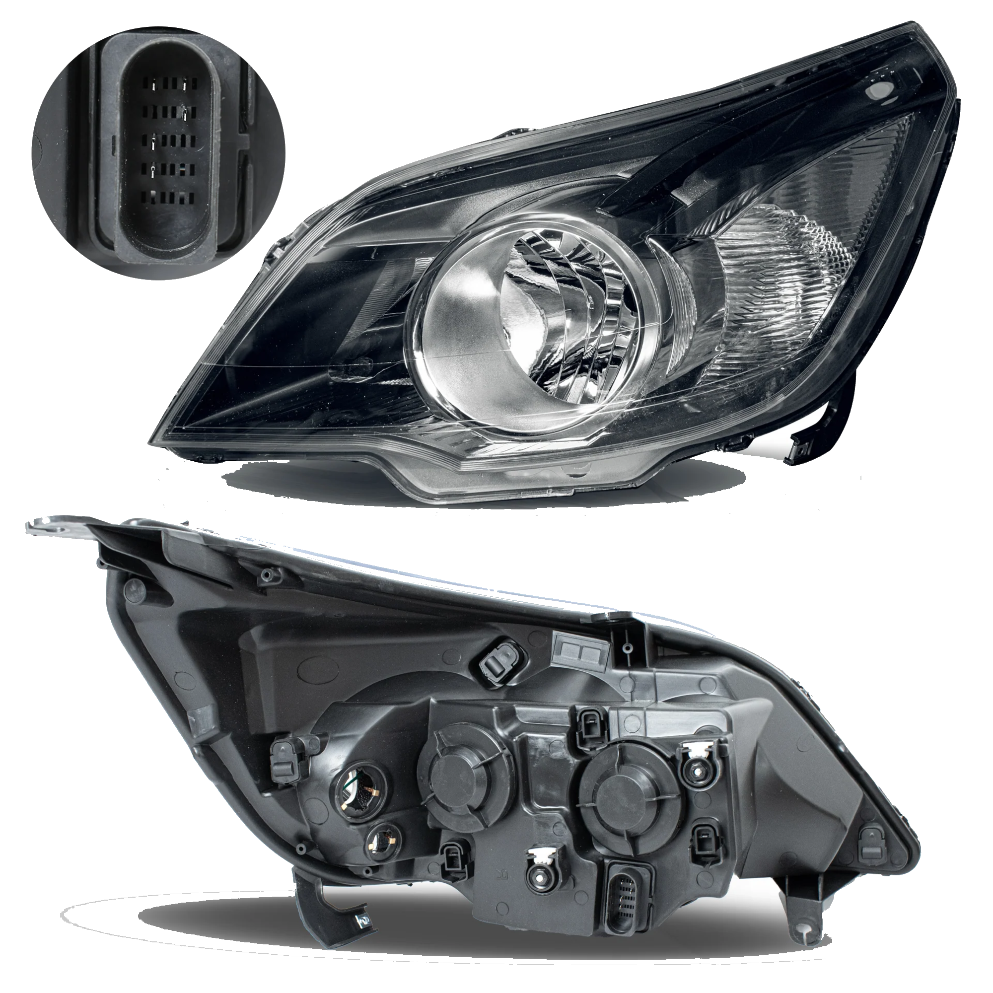 Faro Izquierdo Chevrolet Tornado 2011–2017 Fondo Negro