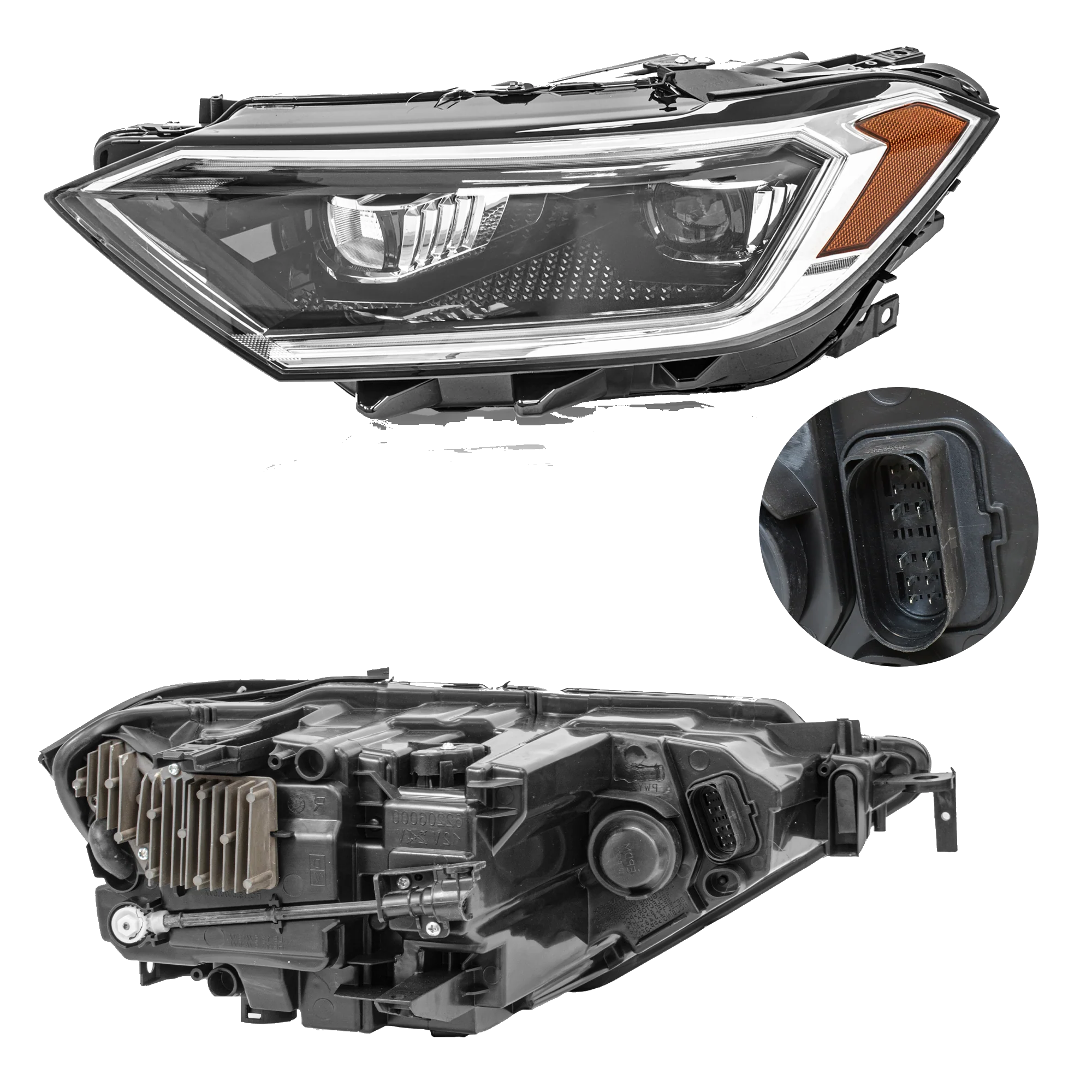 Faro Izquierdo Full Led Volkswagen Jetta Gli 2019–2025 con Lupa Con balastra