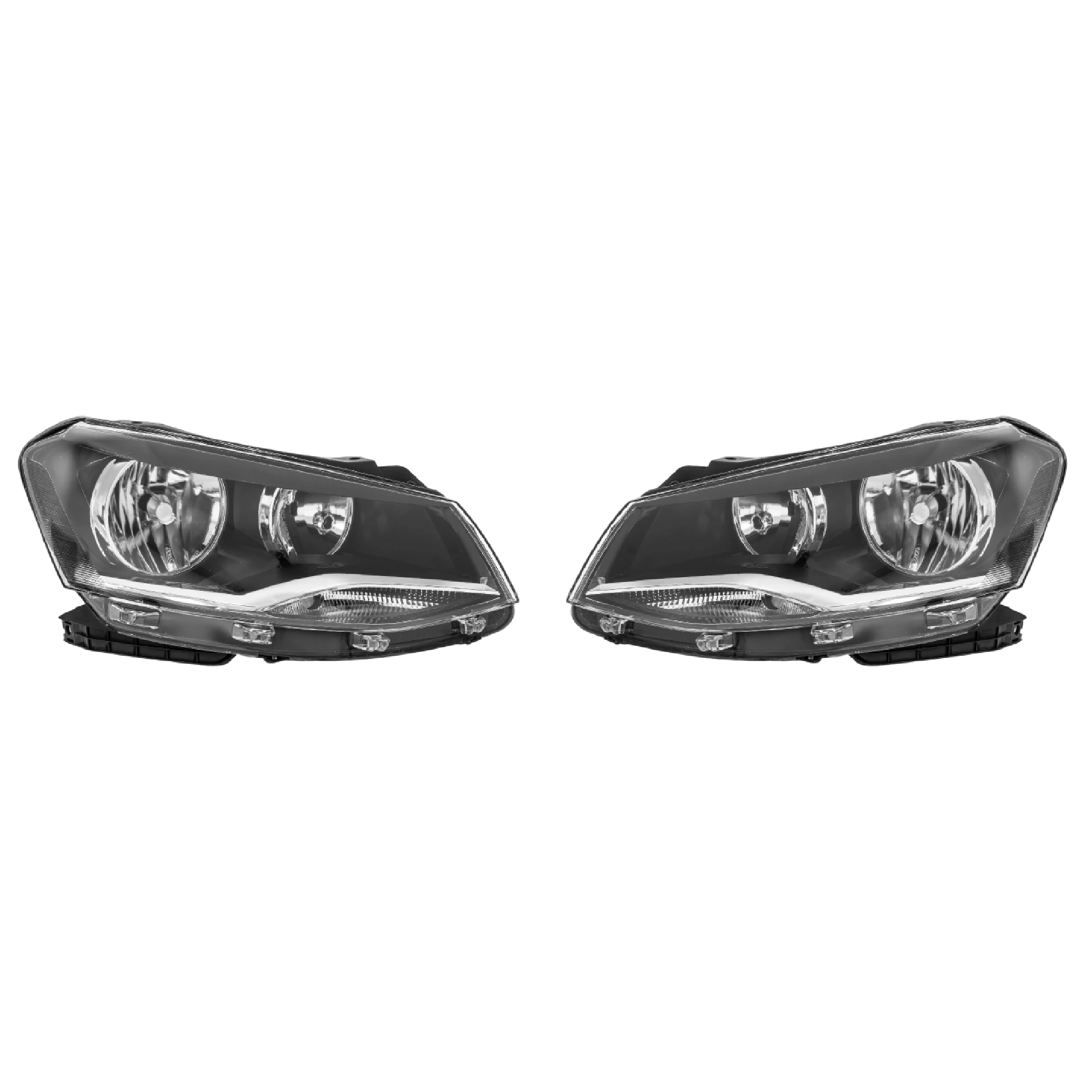 Par Faros Volkswagen Gol 2013–2018 /Saveiro 2013–2016 Filo Cromado Para 2 Focos