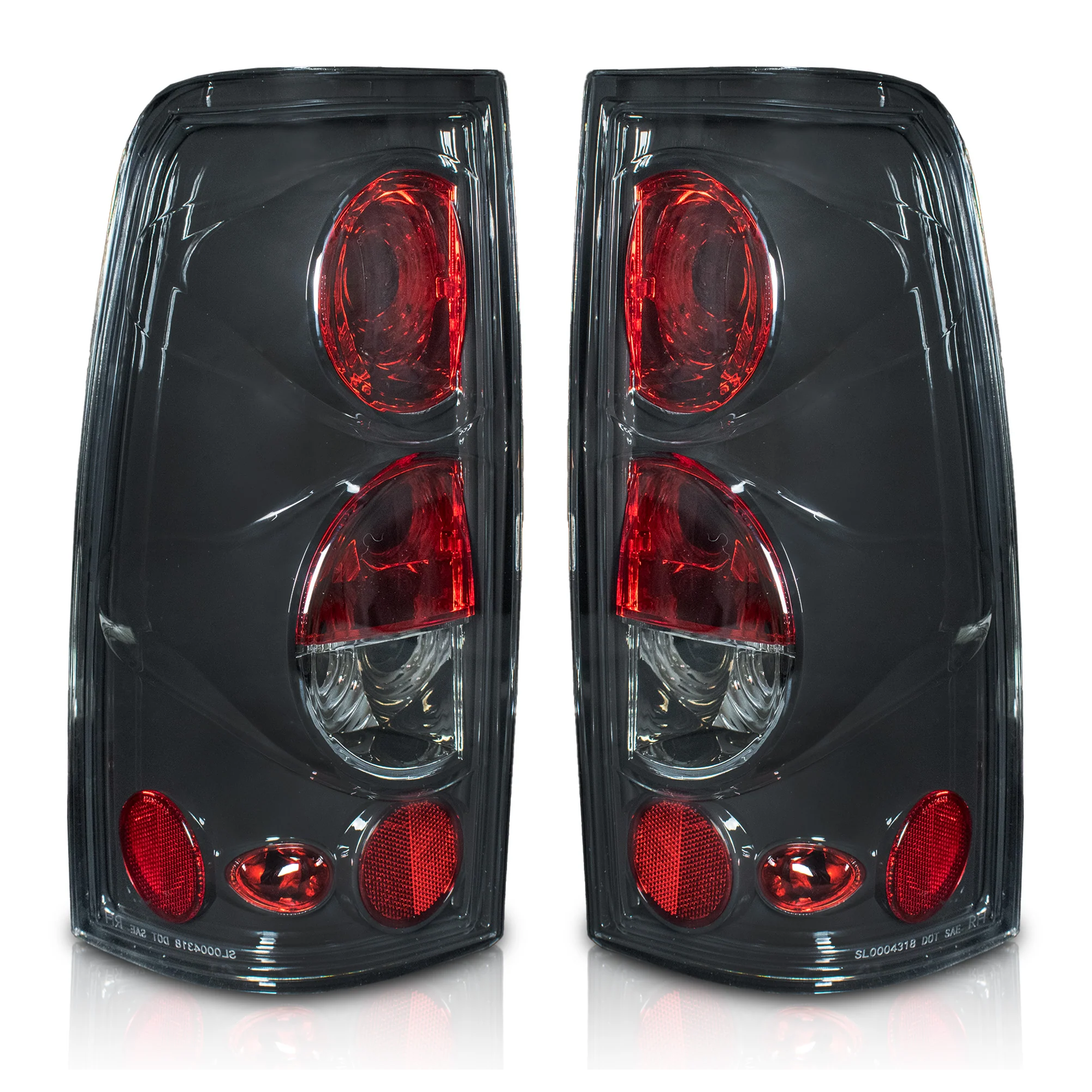 Par de Calaveras Chevrolet Silverado Cheyenne 1999-2002 Negras