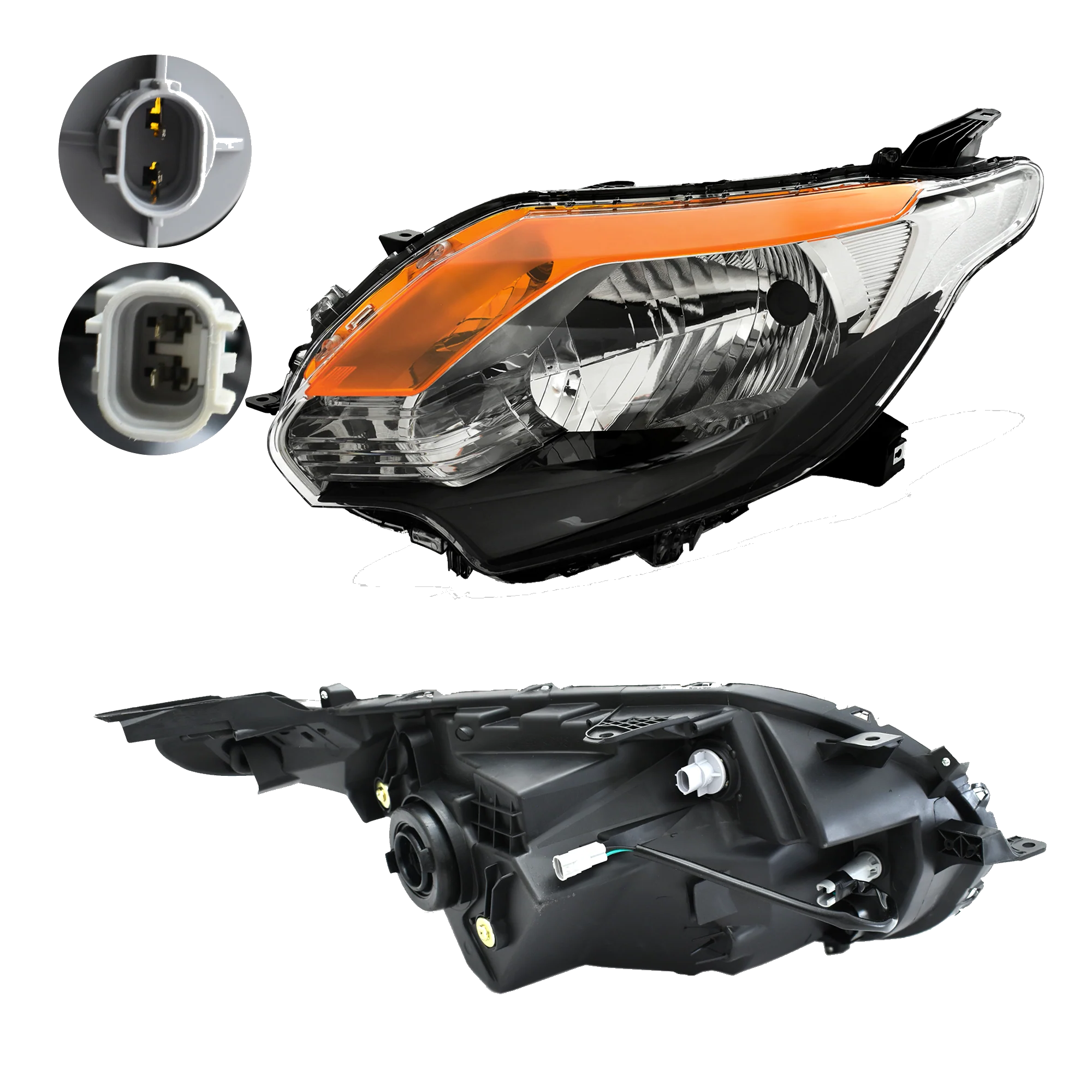 Faro Izquierdo Mitsubishi L200 2016–2019 Fondo Negro