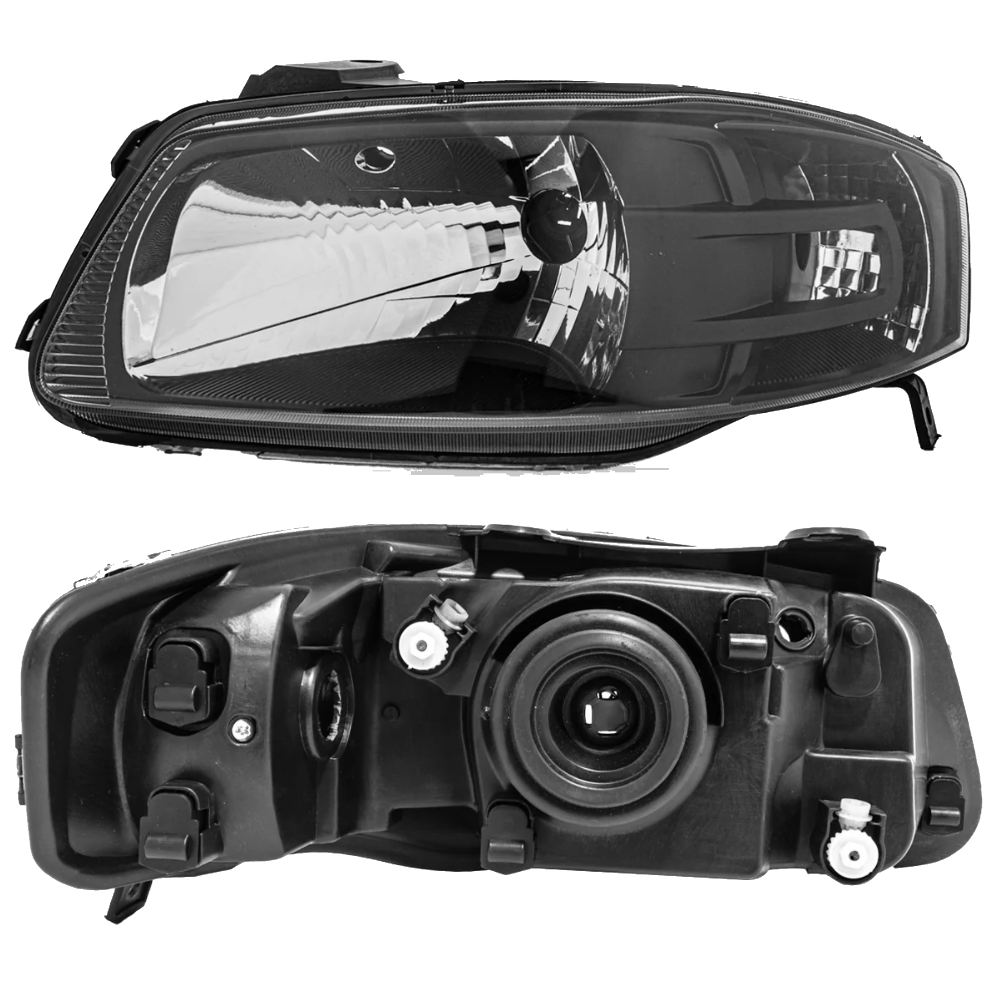 Faro Izquierdo Volkswagen Pointer 2006–2009 Fondo Negro