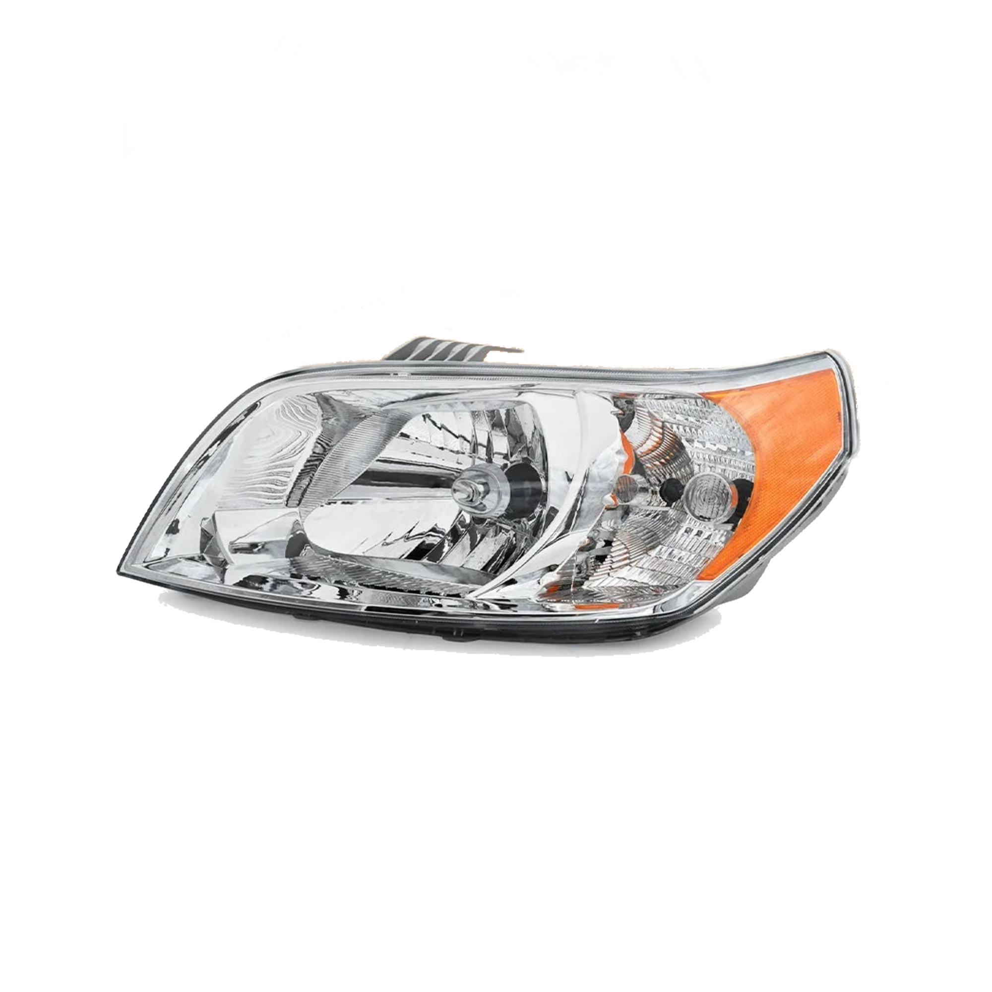 Faro Izquierdo Chevrolet Aveo 2012–2017 Fondo Cromado sin cuarto lateral