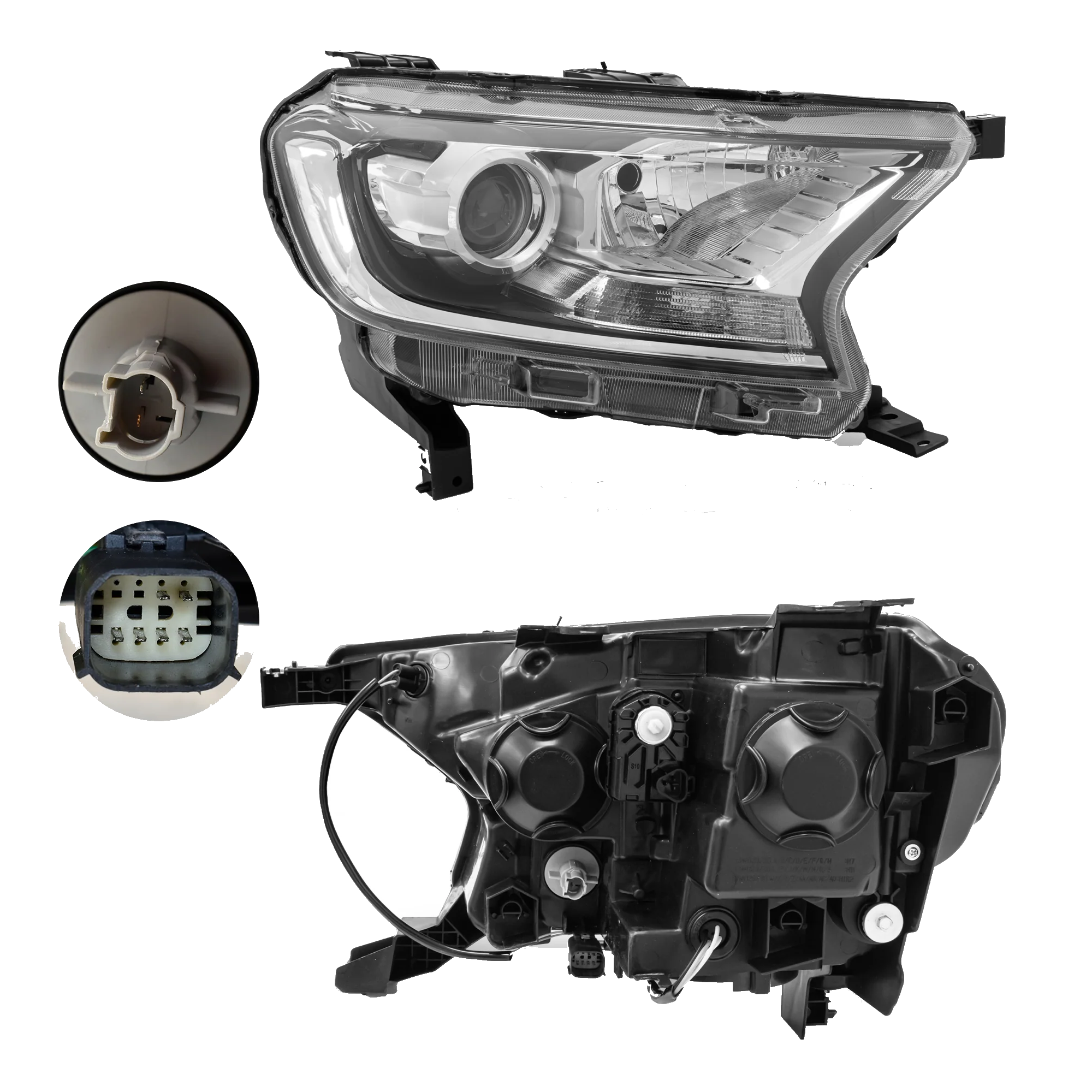 Faro Derecho Ford Ranger 2017–2022 Electrico lupa
