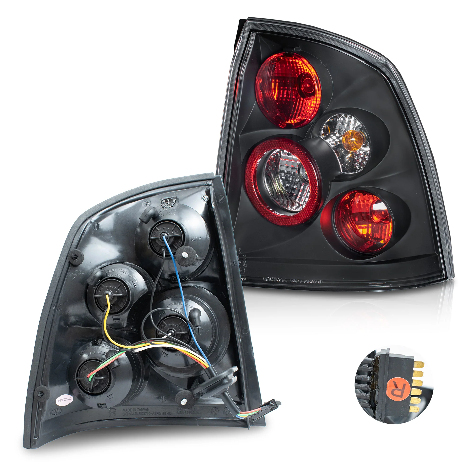 Par de Calaveras chevrolet Astra 3 Y 5 Puertas 1998-2003 Negras