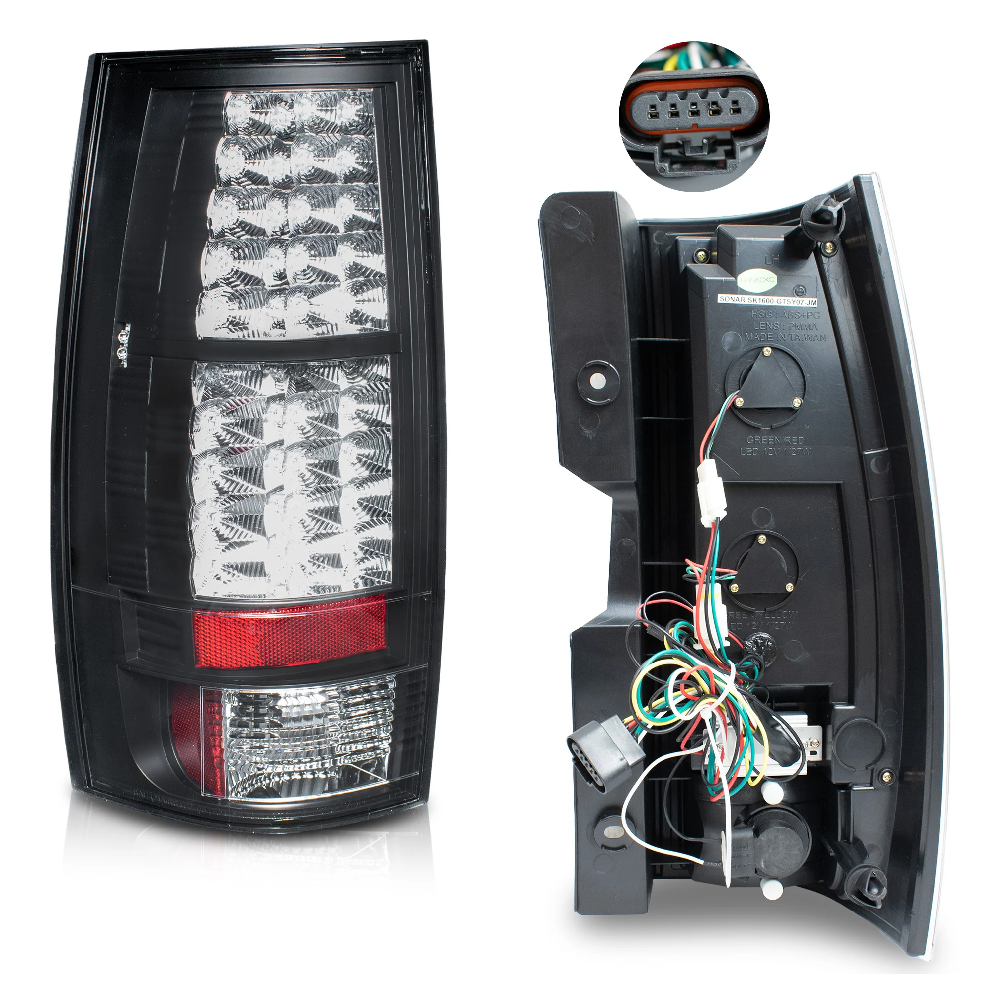 Par de Calaveras chevrolet Suburban/Tahoe 2007-2014 LED Negras