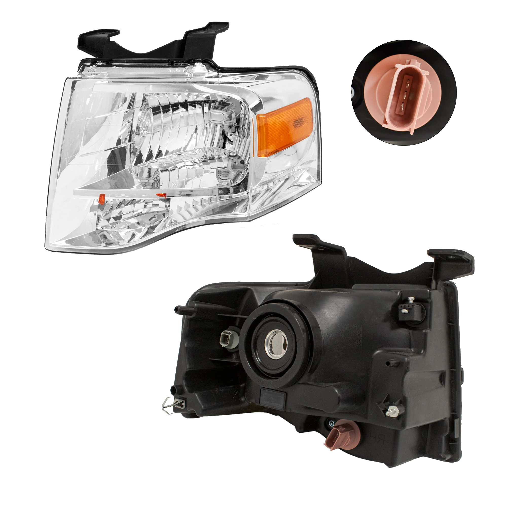 Faro Izquierdo Ford Expedition 2007–2014 Fondo Cromado