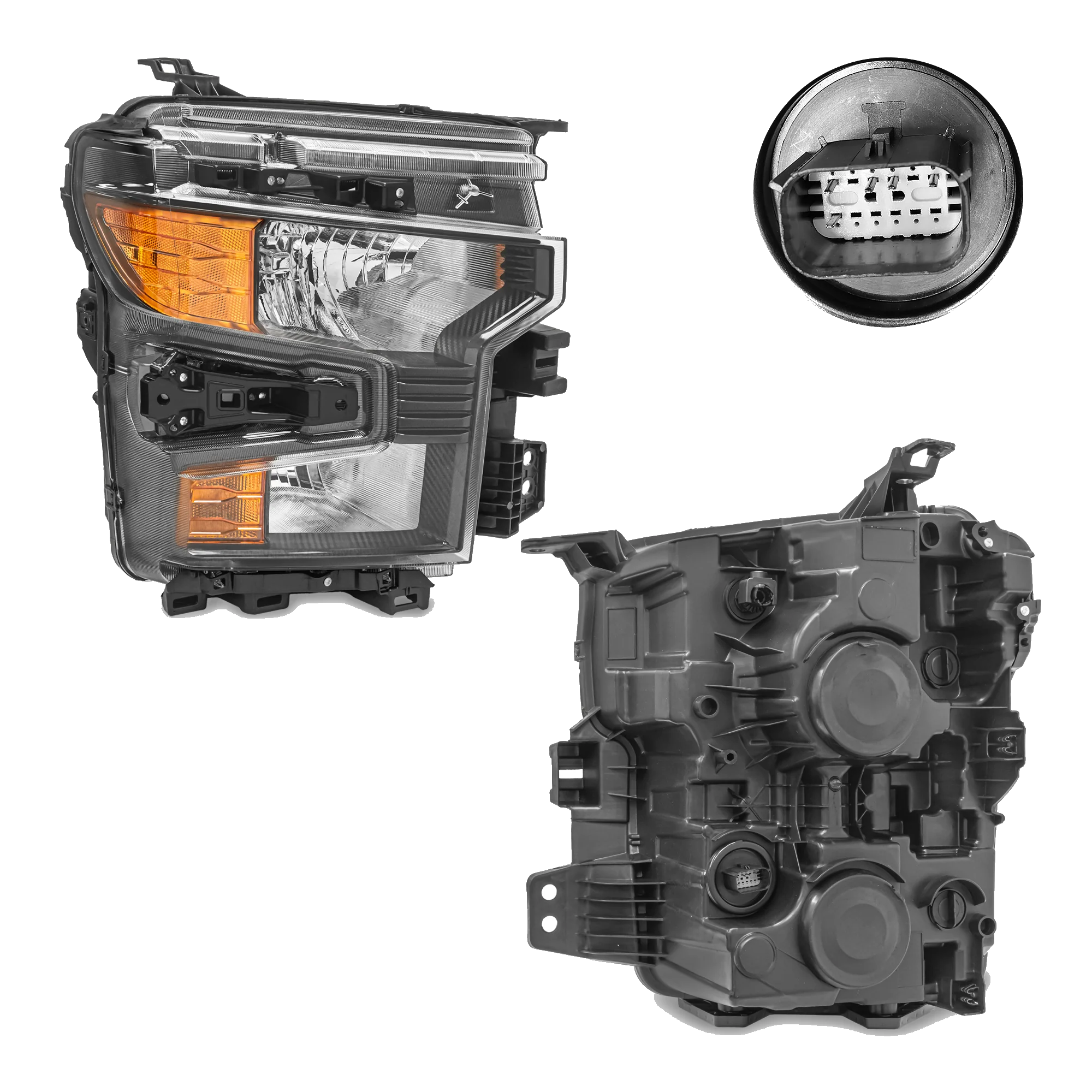 Faro Derecho Cheyenne Silverado cheyenne 2023–2026 Fondo Negro Con foco