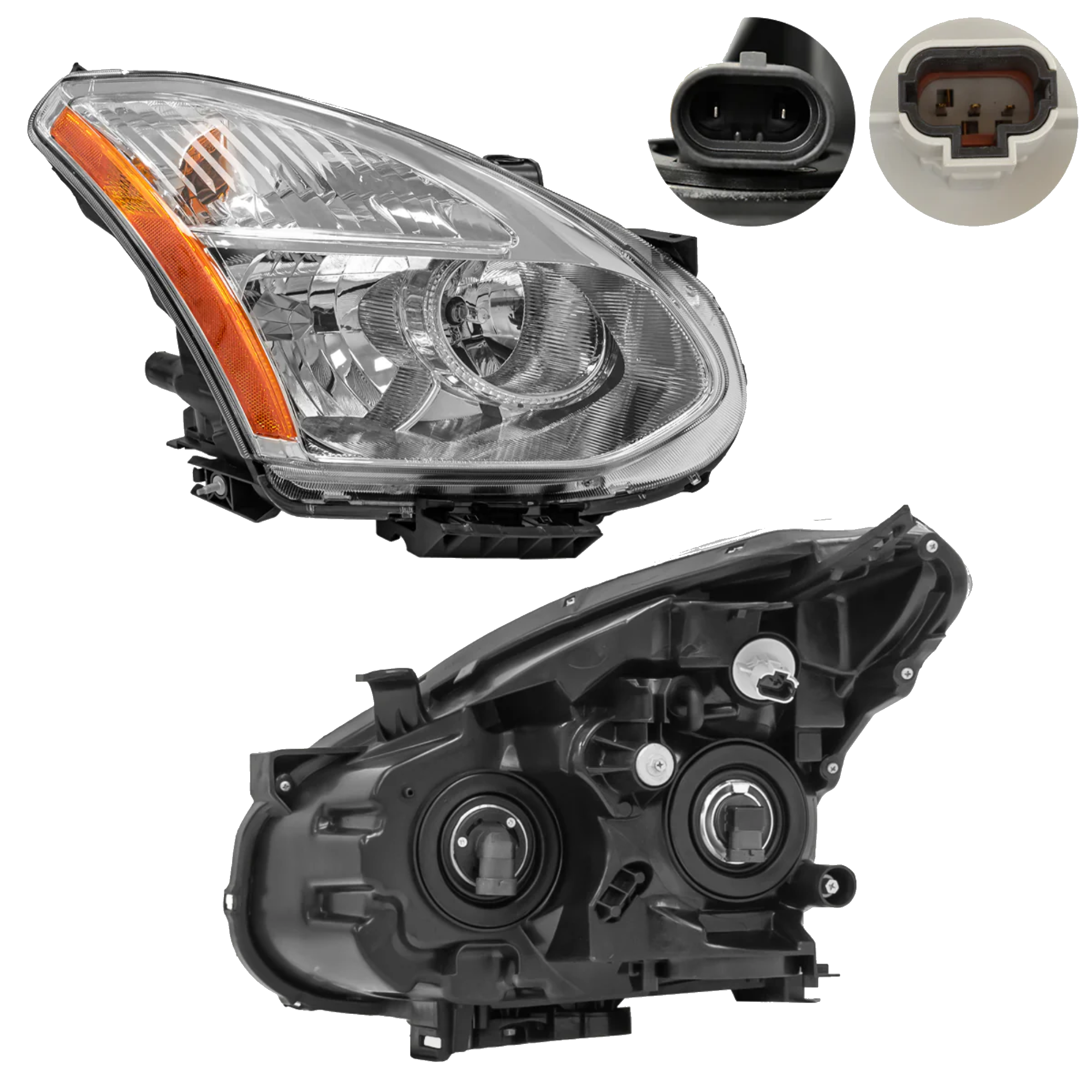 Faro Derecho Nissan Rogue 2008–2014 Sin focos