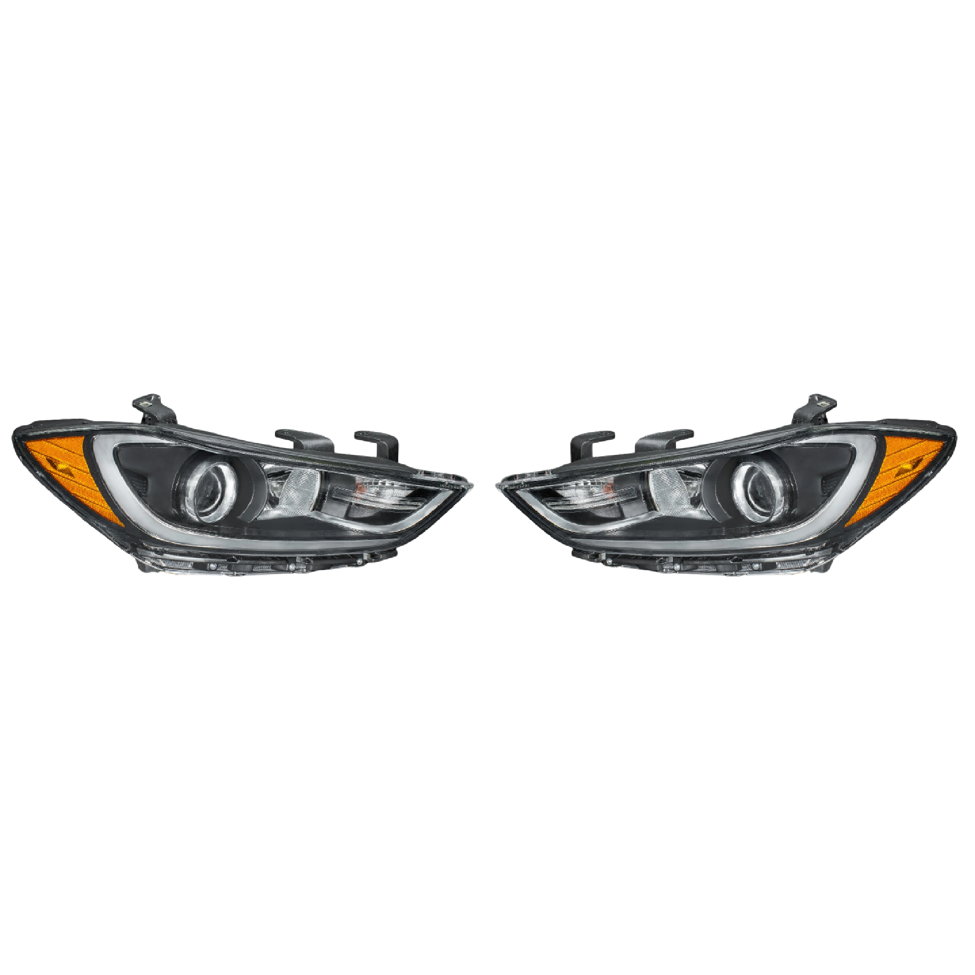Par Faros Hyundai Elantra 2017–2018 halogeno Con cuarto lateral
