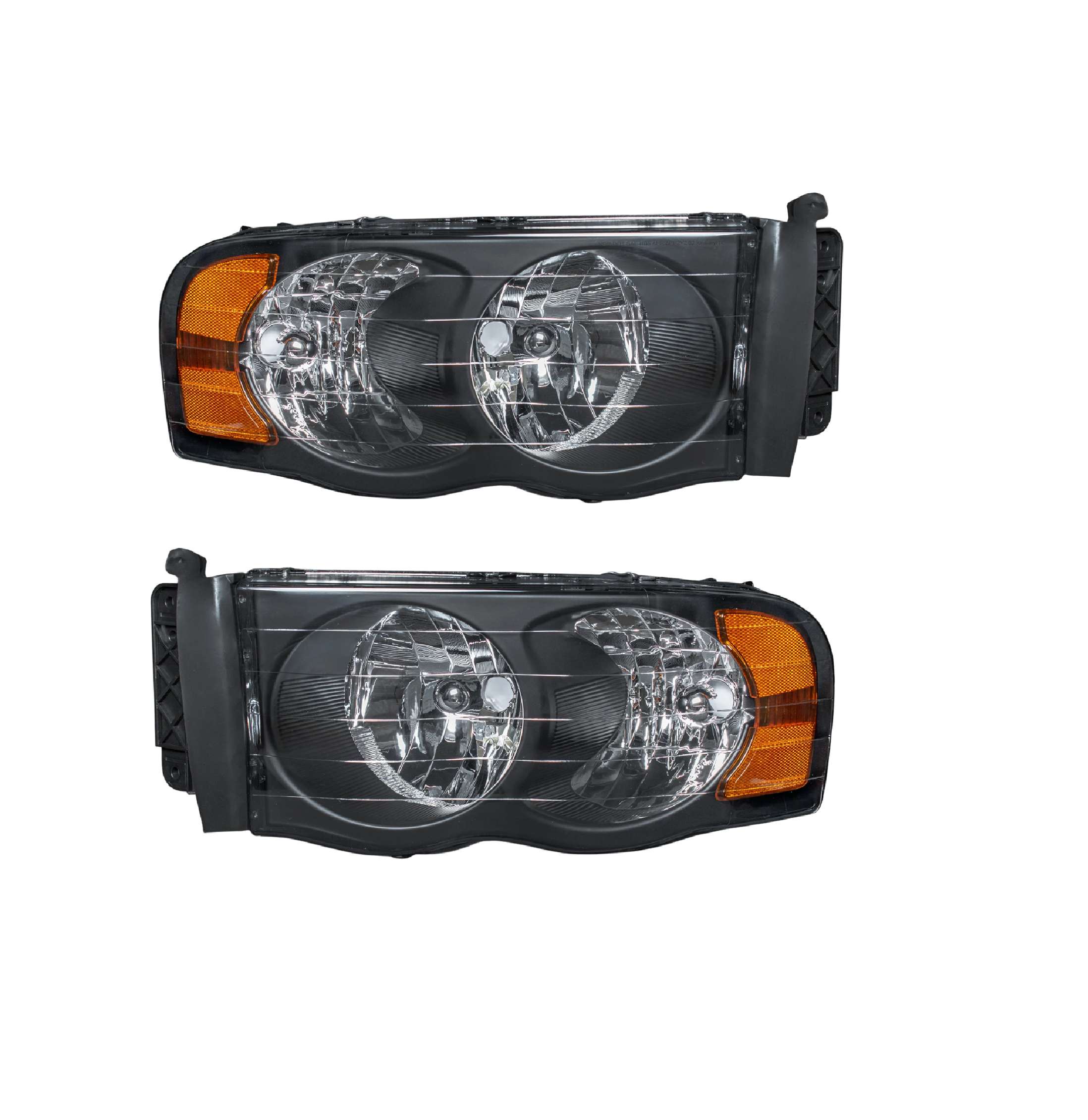 Par faros Dodge Ram 2002–2005 Negros