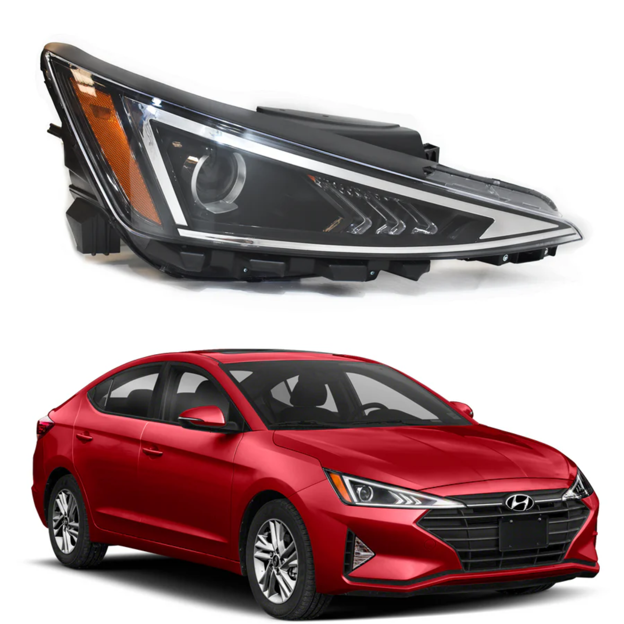 Faro Derecho Halogeno Hyundai Elantra 2019–2020