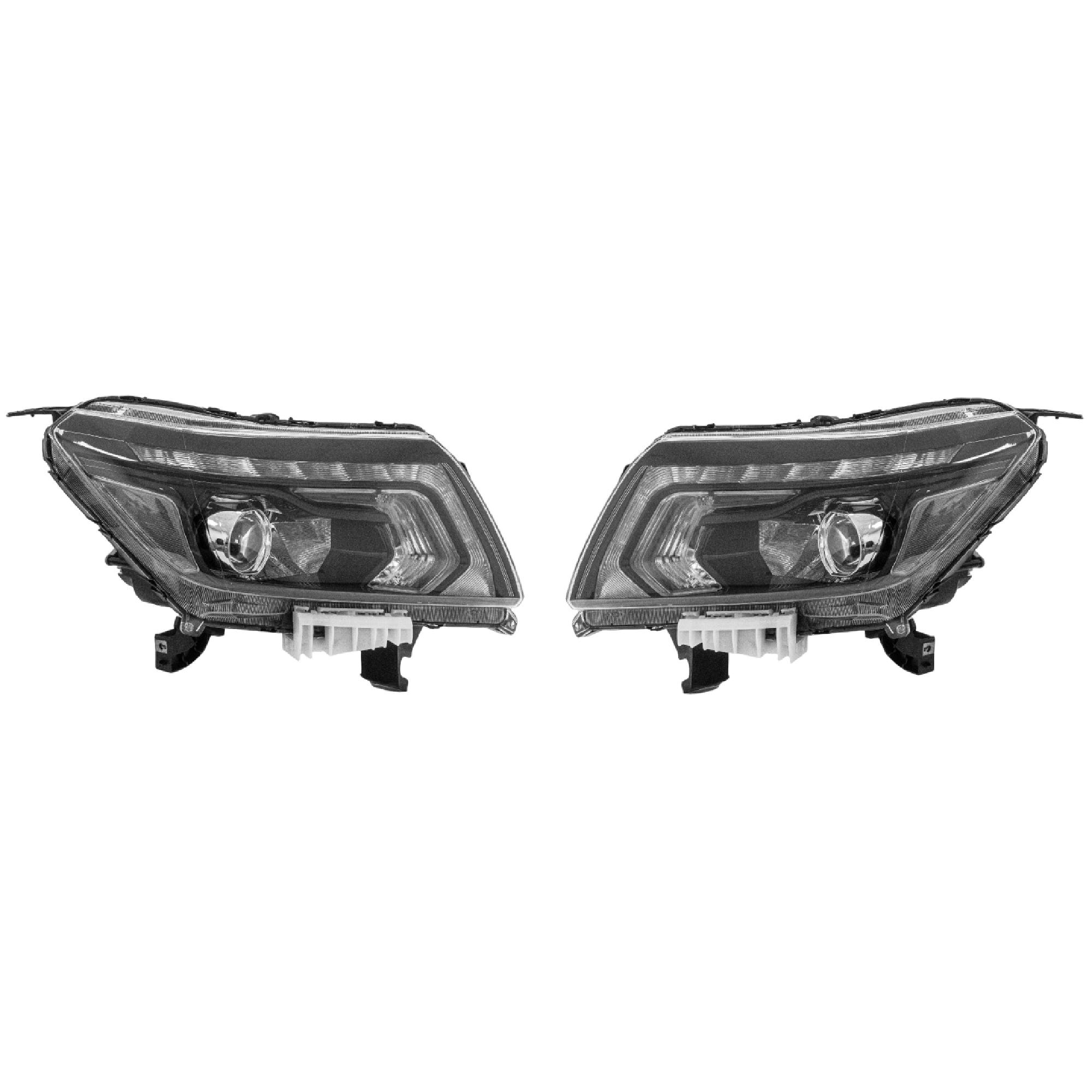 Par Faros Full LED Nissan Frontier 2016–2026 Fondo Negro