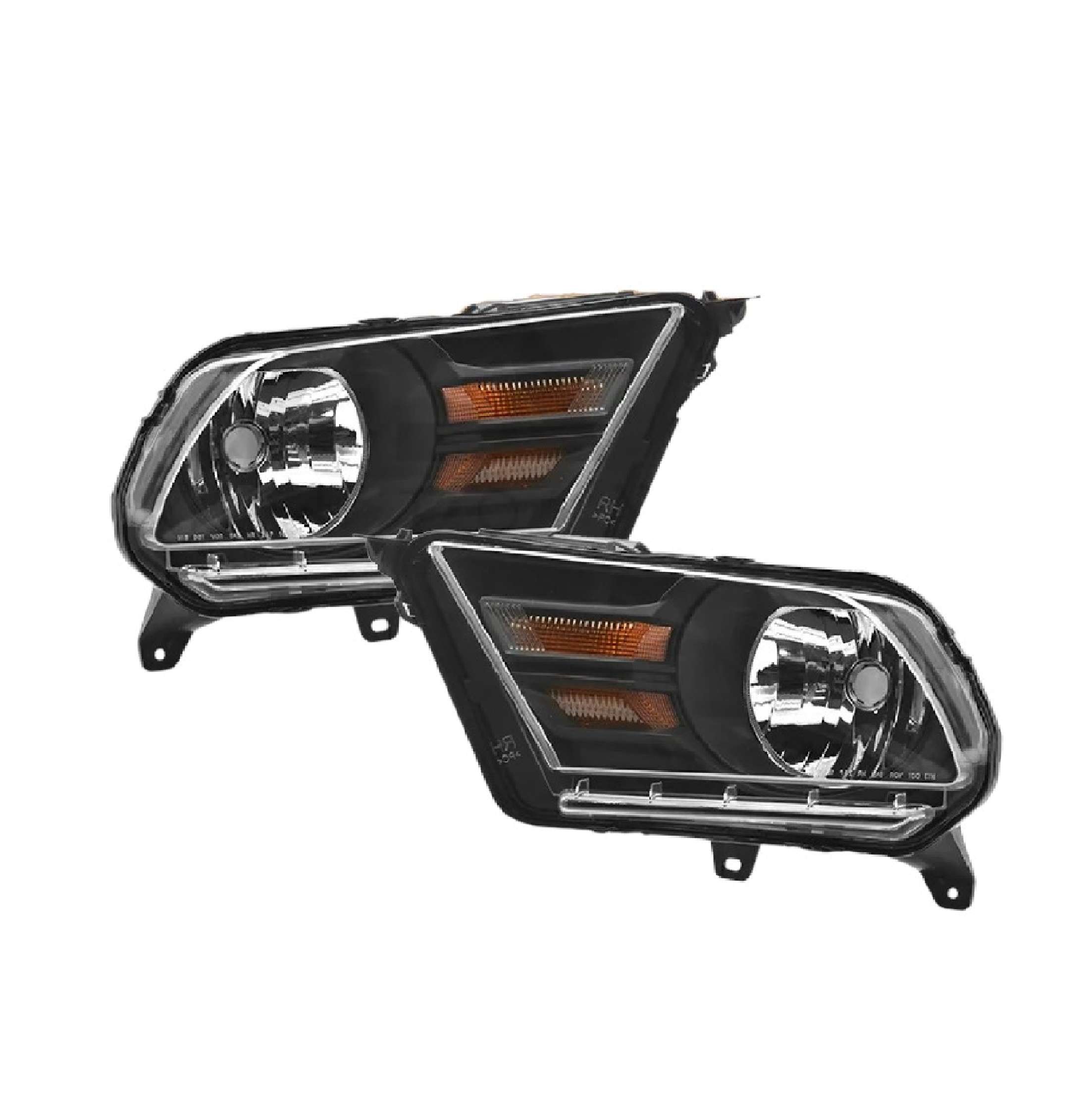 Par faros Ford Mustang 2010–2014 Negros