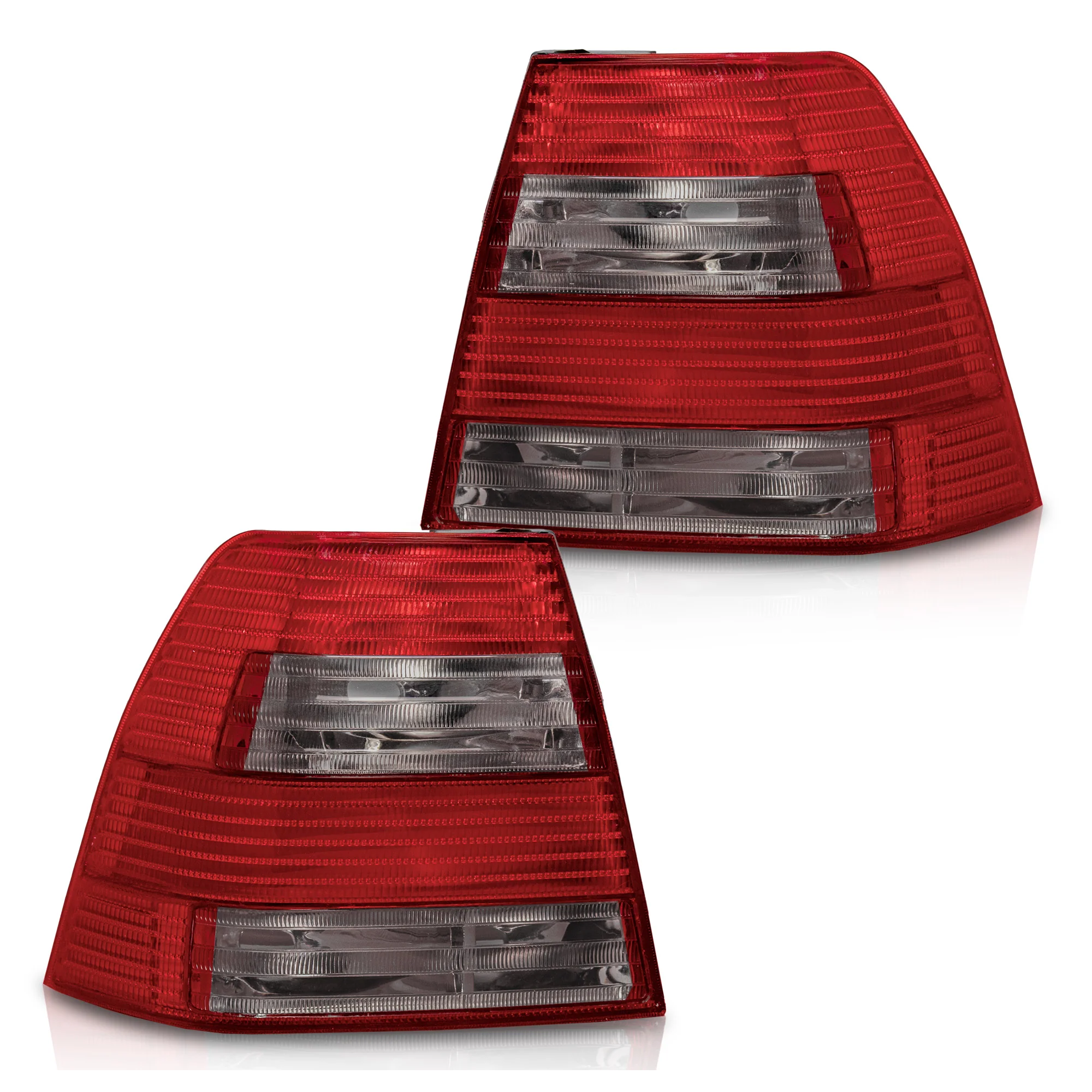 Par de Calaveras Volkswagen Jetta 2000-2007 Sin Arnes Rojas Humo