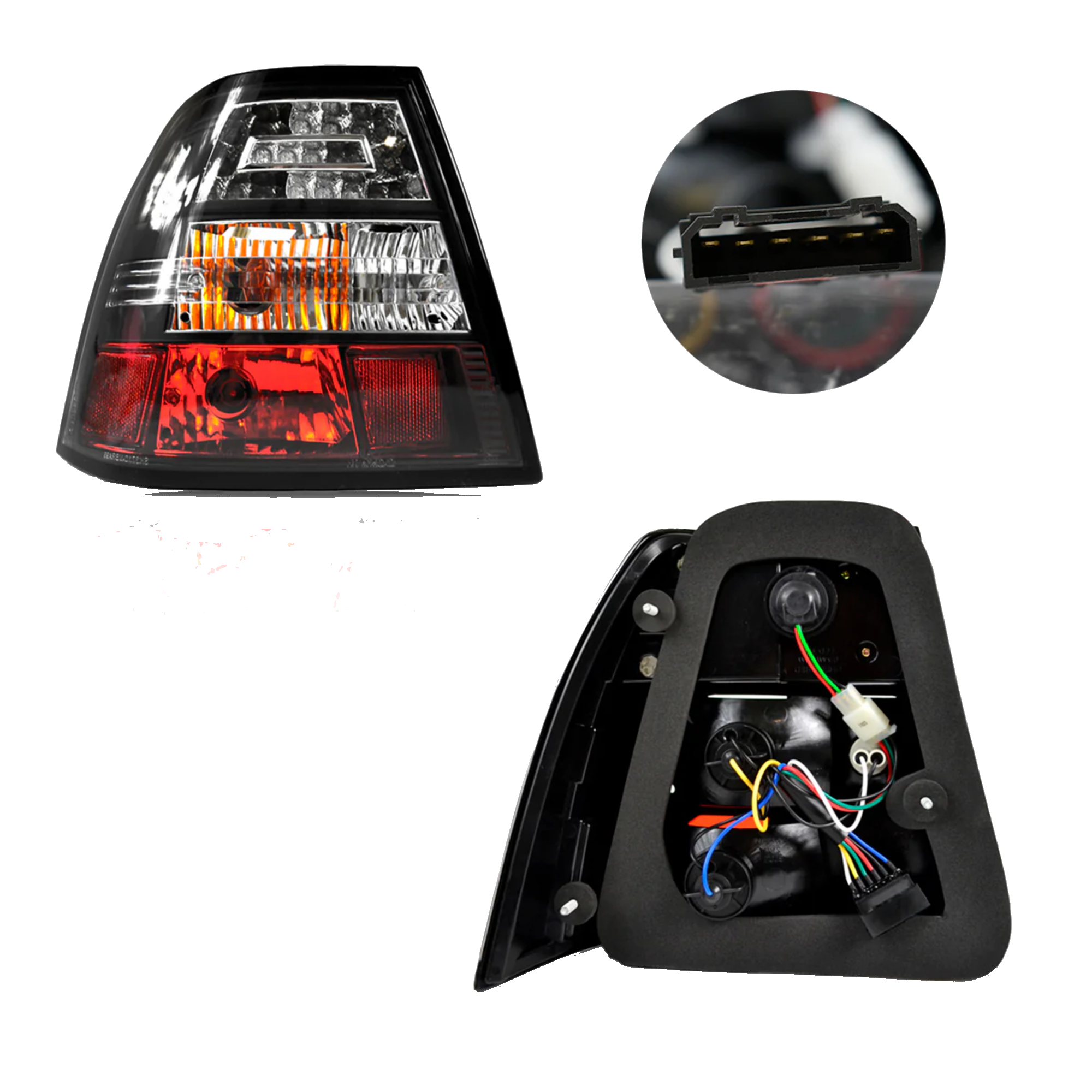 Par de Calaveras Volkswagen Jetta 1999-2007 LED Negras