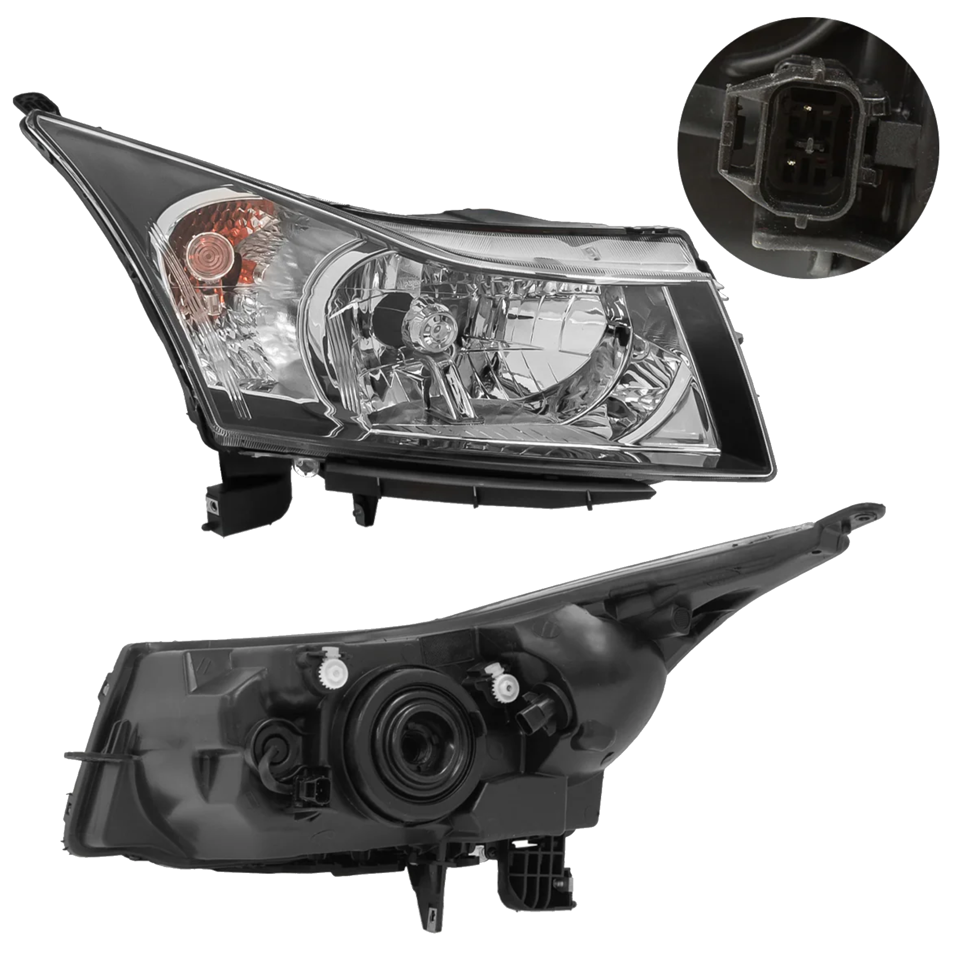 Faro Derecho Chevrolet Cruze 2010–2013 Fondo Negro