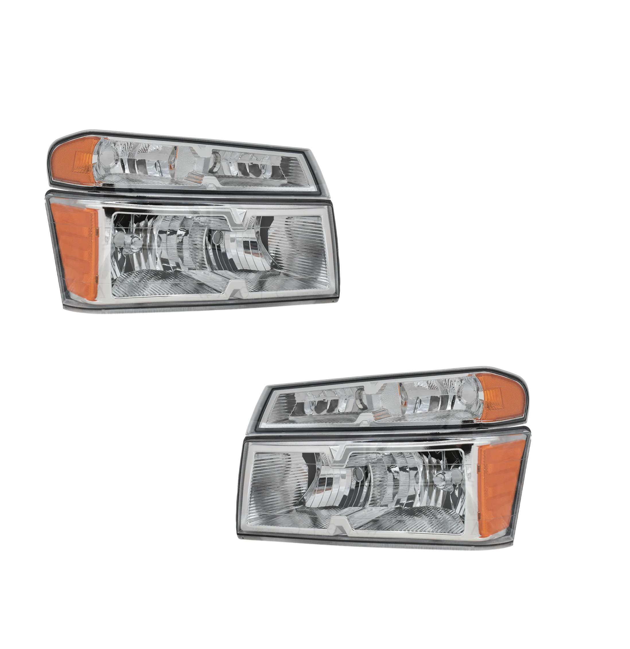 Par faros Chevrolet Colorado 2004–2012 Cromo