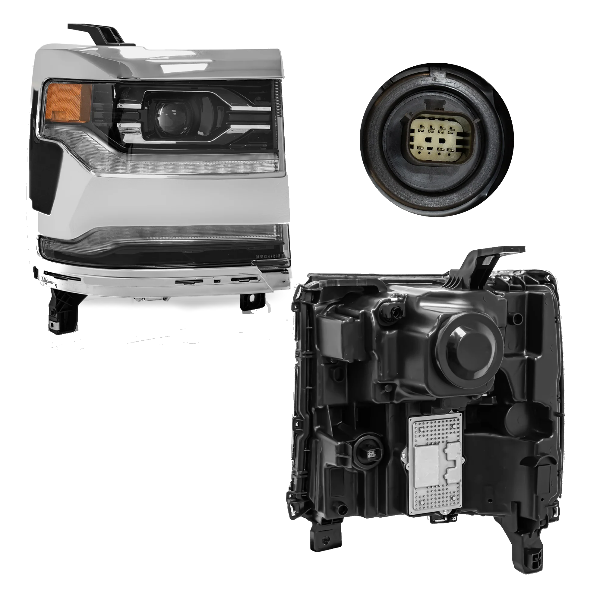 Faro Derecho Cheyenne Silverado cheyenne 2016–2018 Full Led Con balastra