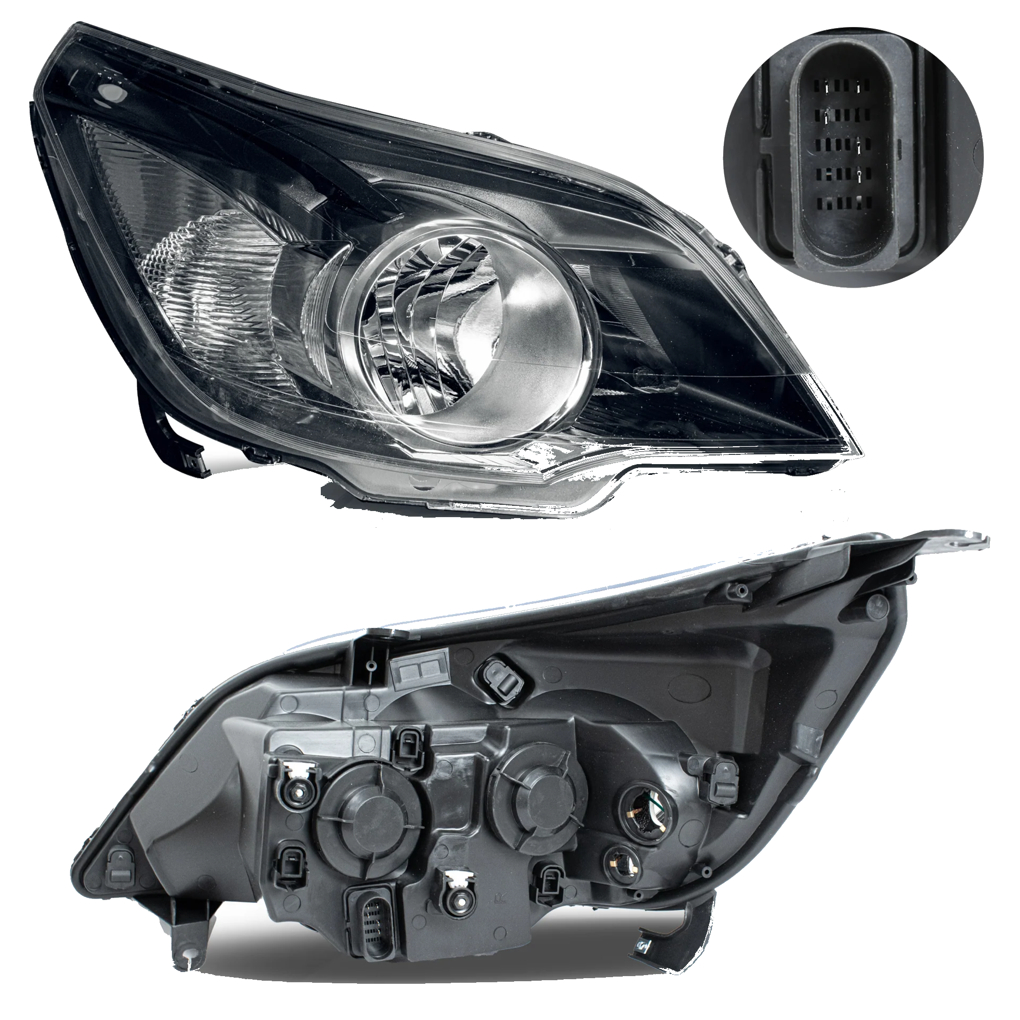 Faro Derecho Chevrolet Tornado 2011–2017 Fondo Negro