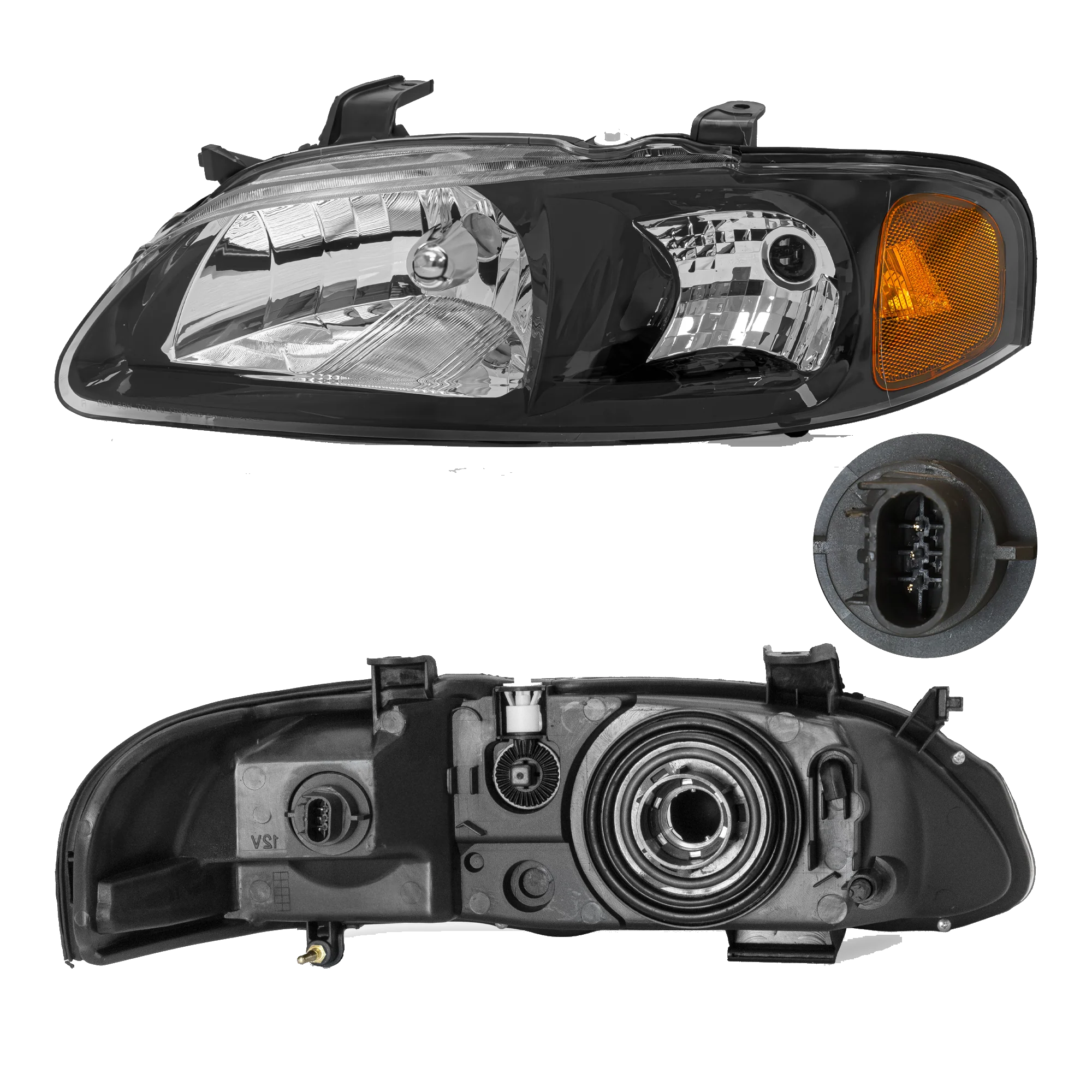 Faro Izquierdo Nissan Sentra 2000–2003 Fondo Negro