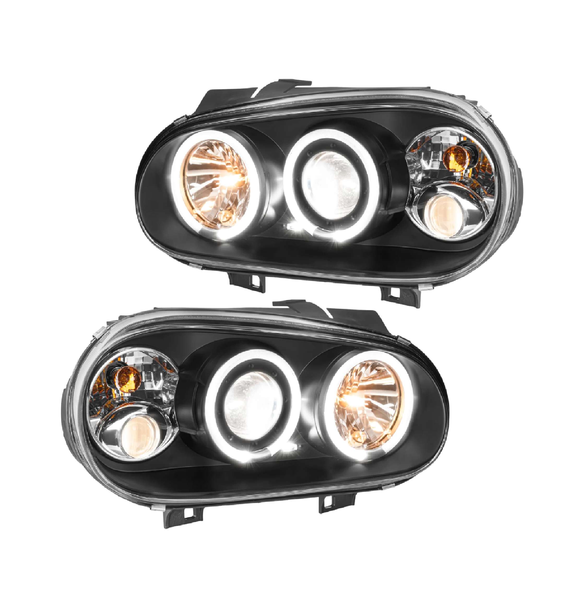 Par faros Volkswagen Golf 1999–2005 Con Lupas Ojo De Angel