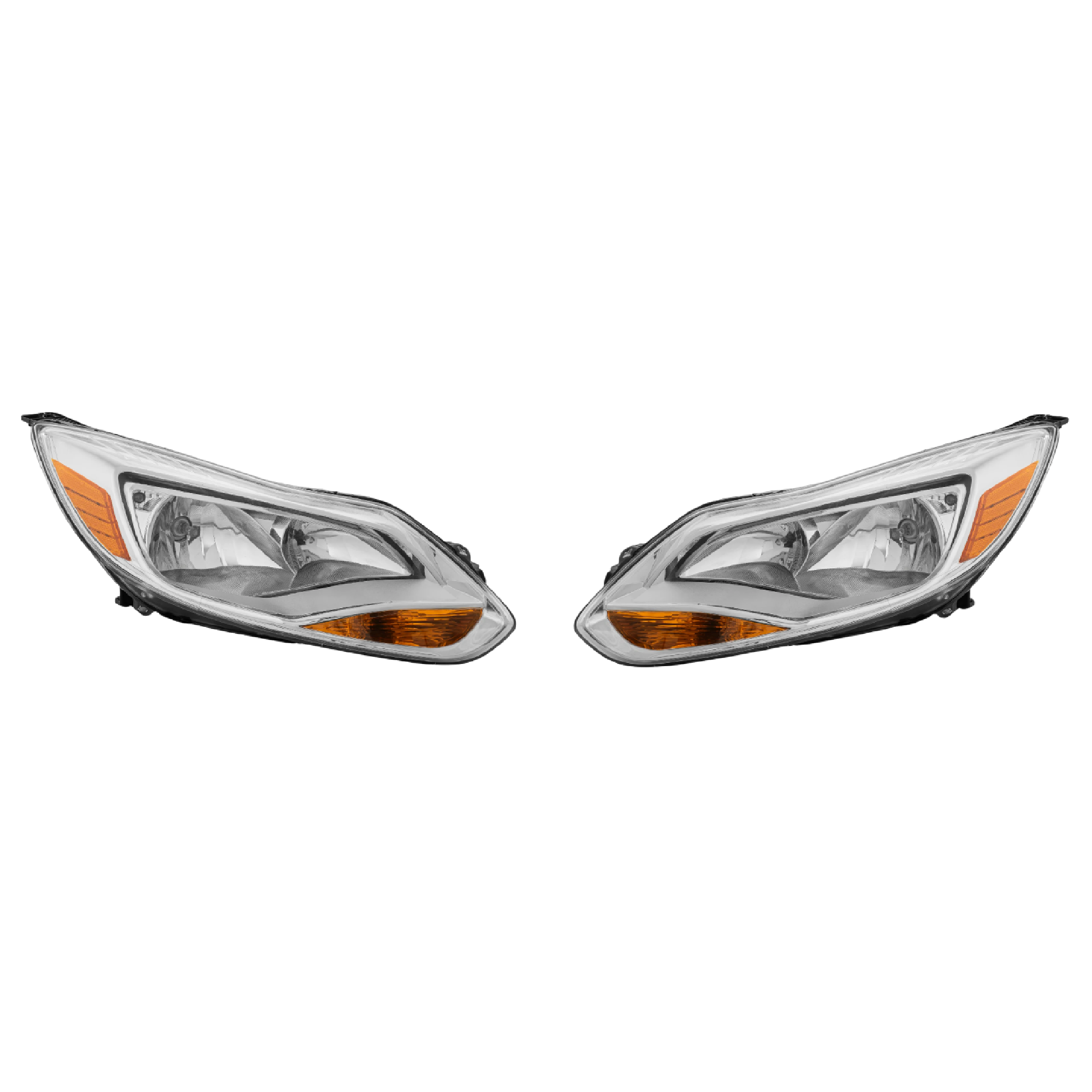 Par Faros Ford Focus 2012–2014 Fondo Cromado