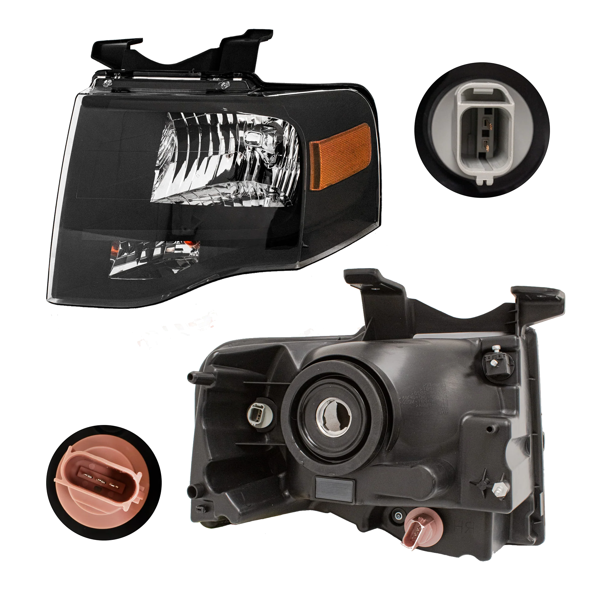 Faro Izquierdo Ford Expedition 2007–2014 Fondo Negro