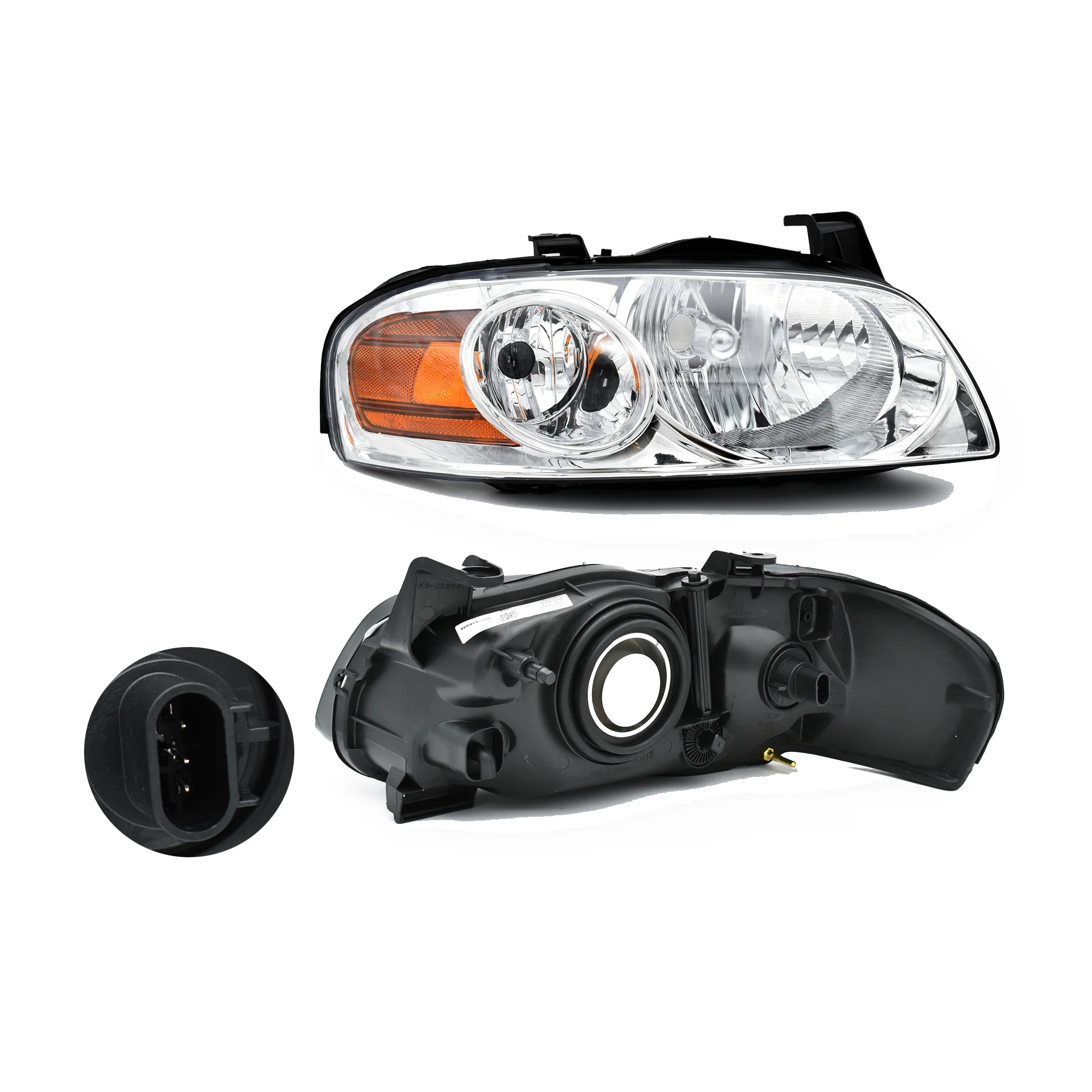 Faro Derecho Nissan Sentra 2004–2006 Fondo Cromado