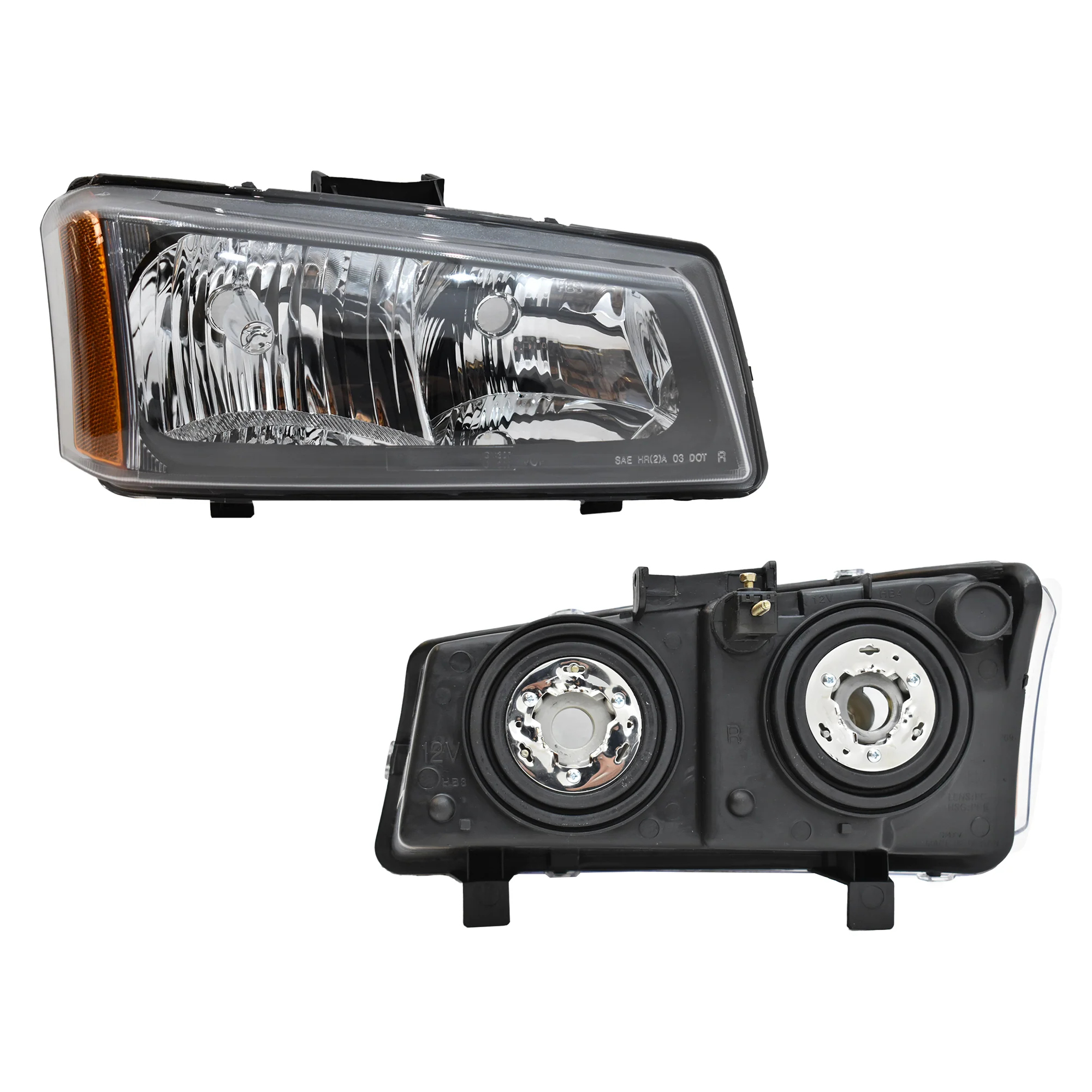 Faro Derecho Chevrolet Cheyenne Silverado 2003–2006 Fondo Negro