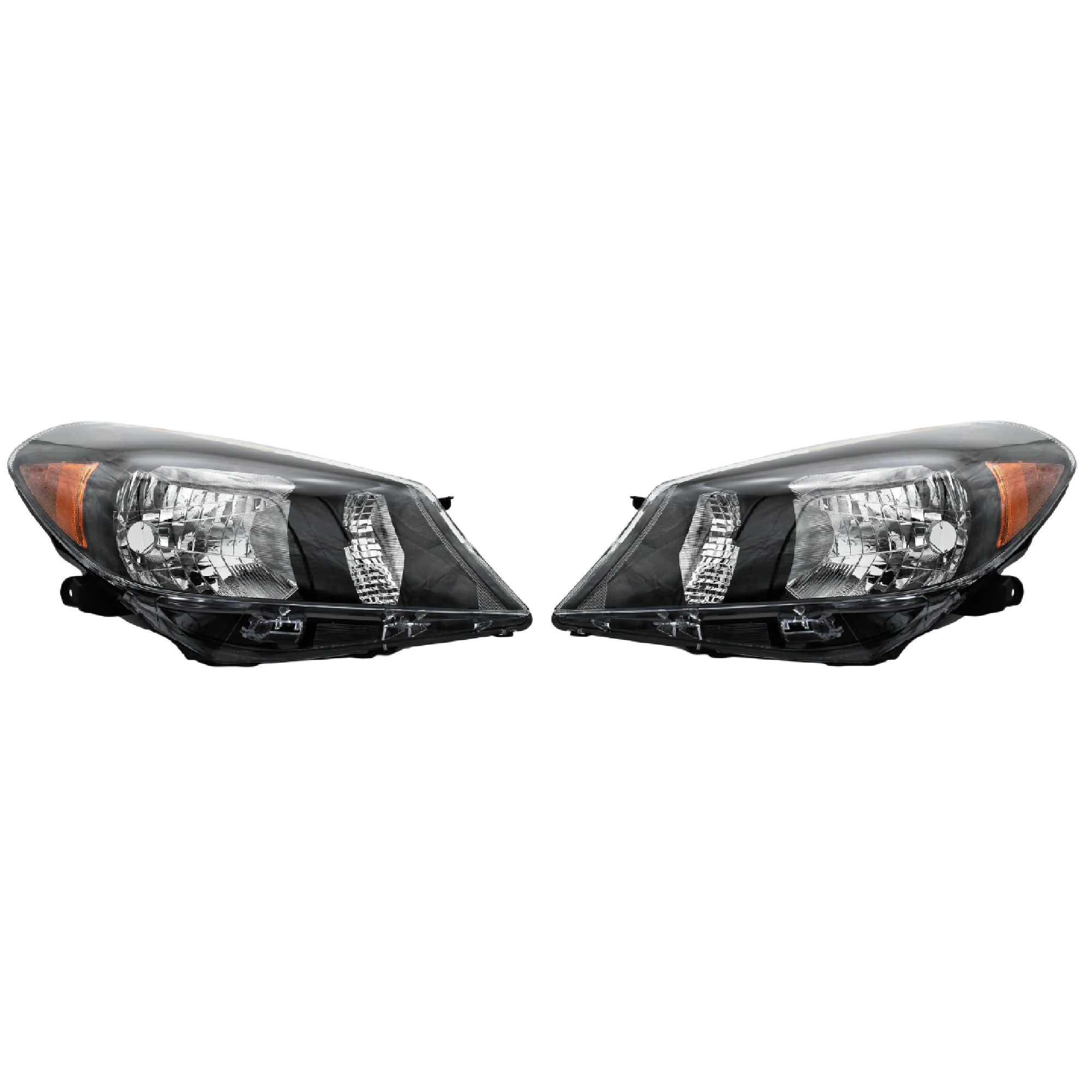 Par Faros Toyota Yaris 2012–2014 Hatch back Fondo Negro