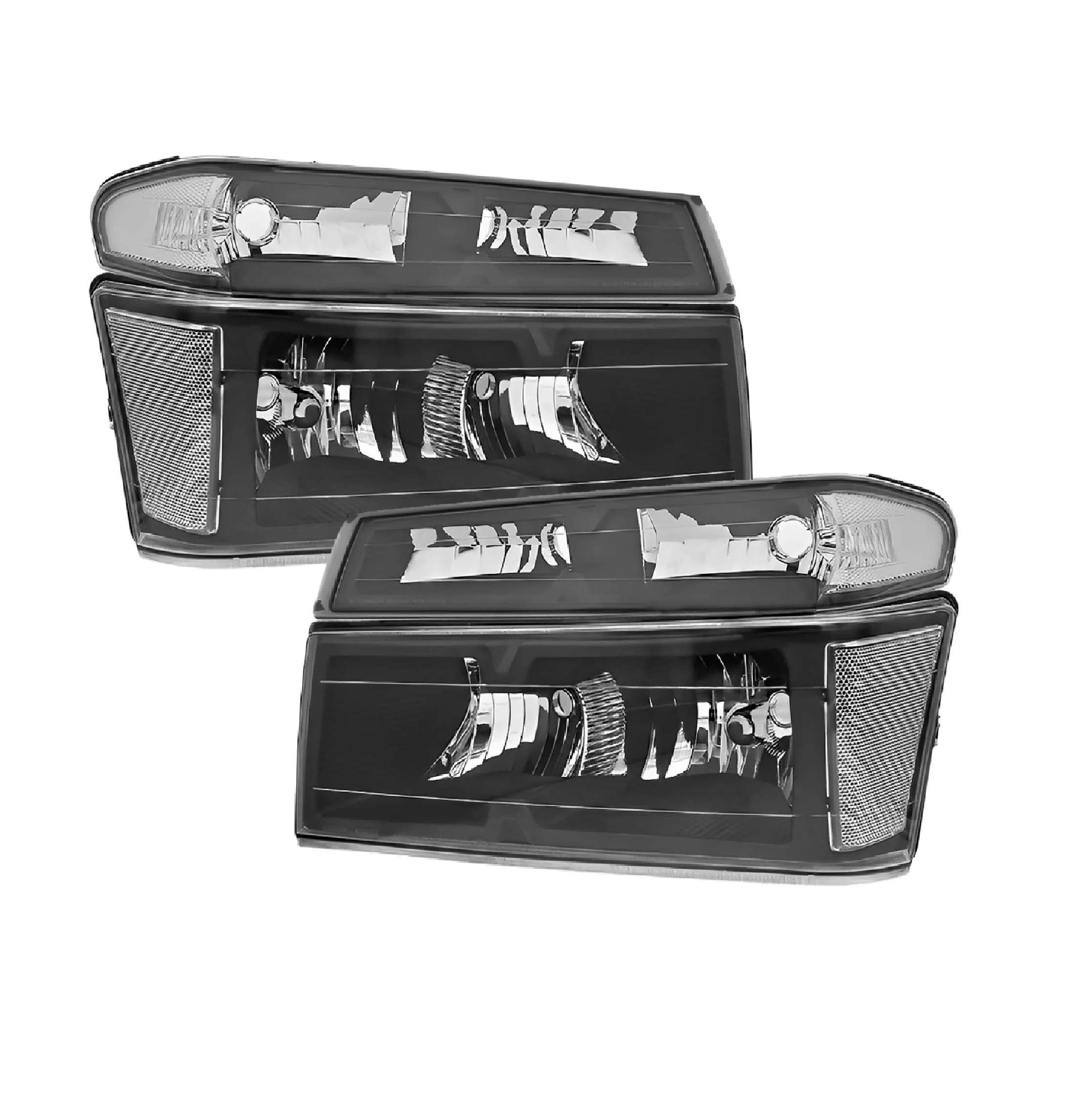 Par faros Chevrolet Colorado 2004–2012 Negros