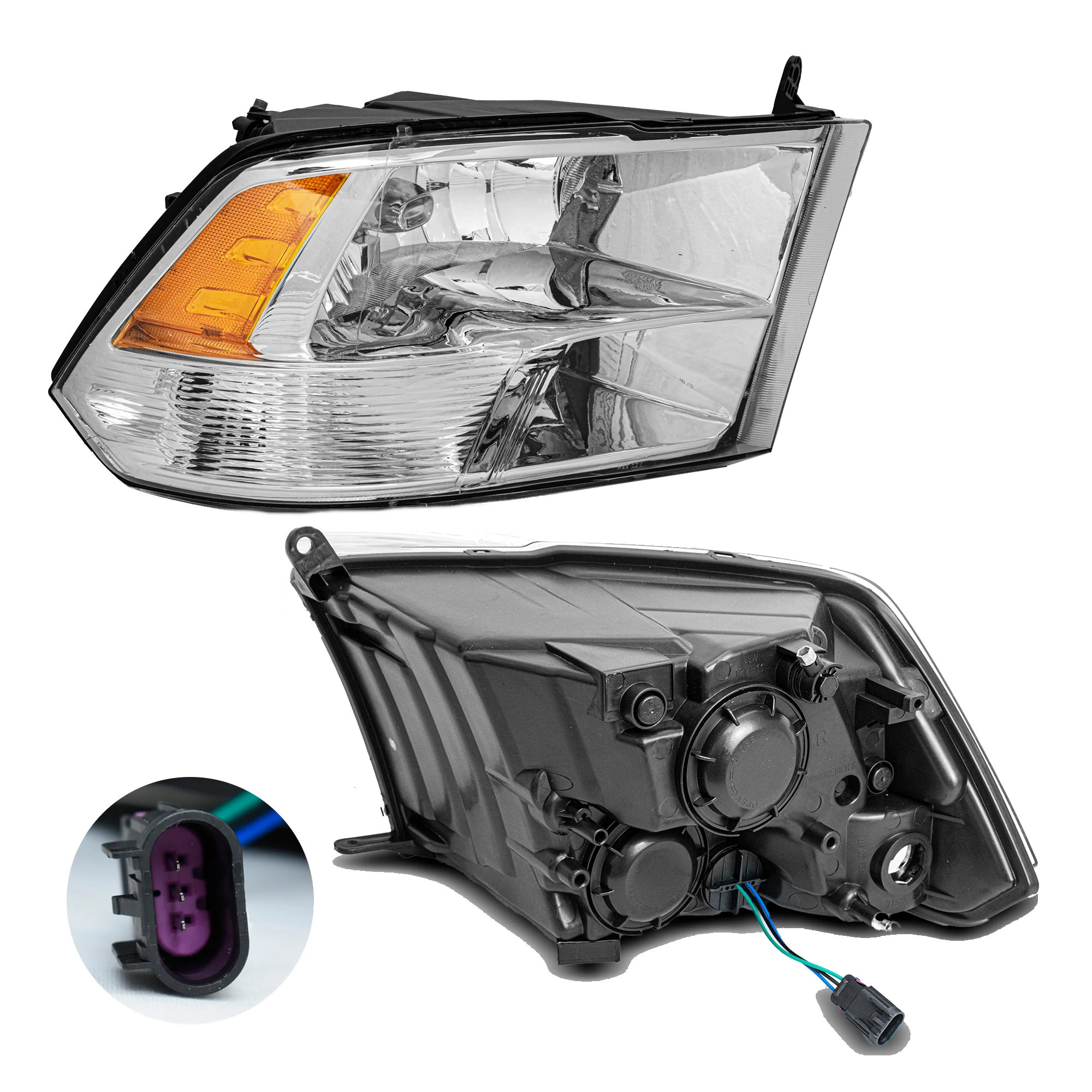 Faro Derecho Dodge Ram 2009–2023 para 2 focos