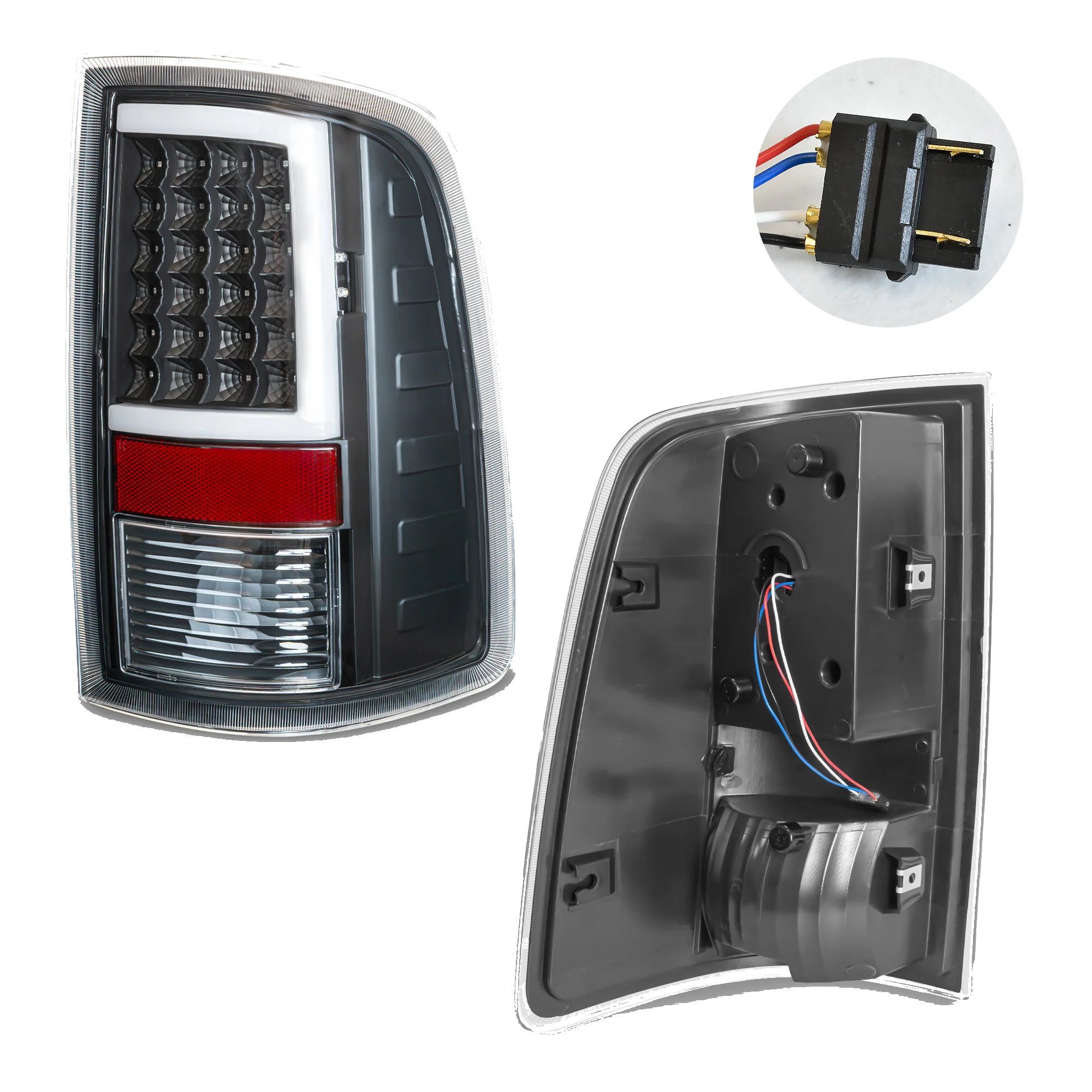 Par de Calaveras Dodge RAM 2009-2023 LED Negras