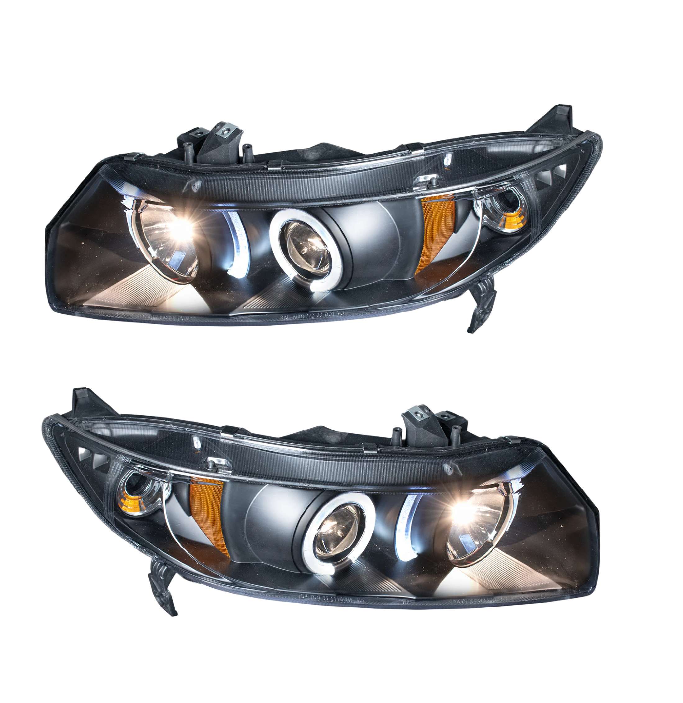 Par faros Honda Civic Coupe 2006–2011 Con Lupa Y Ojo De Angel